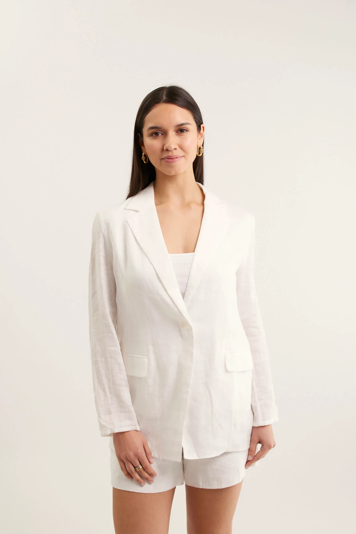 Lila Lace Linen Jacket In Ivory - Image 4