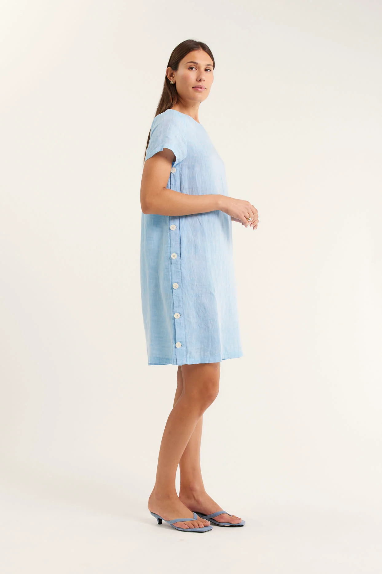 Louie Classic Dress In Azure - Image 2