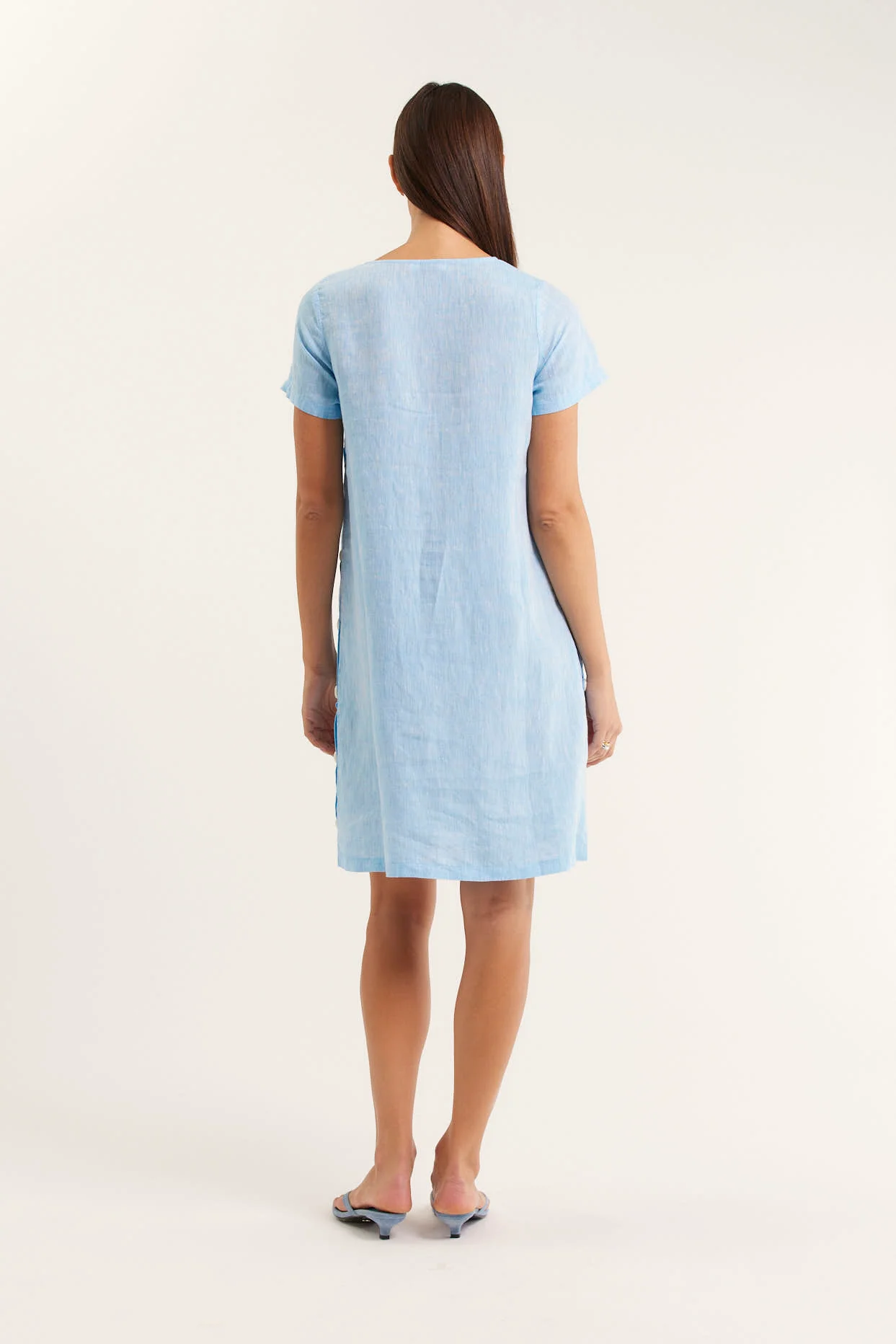 Louie Classic Dress In Azure - Image 4