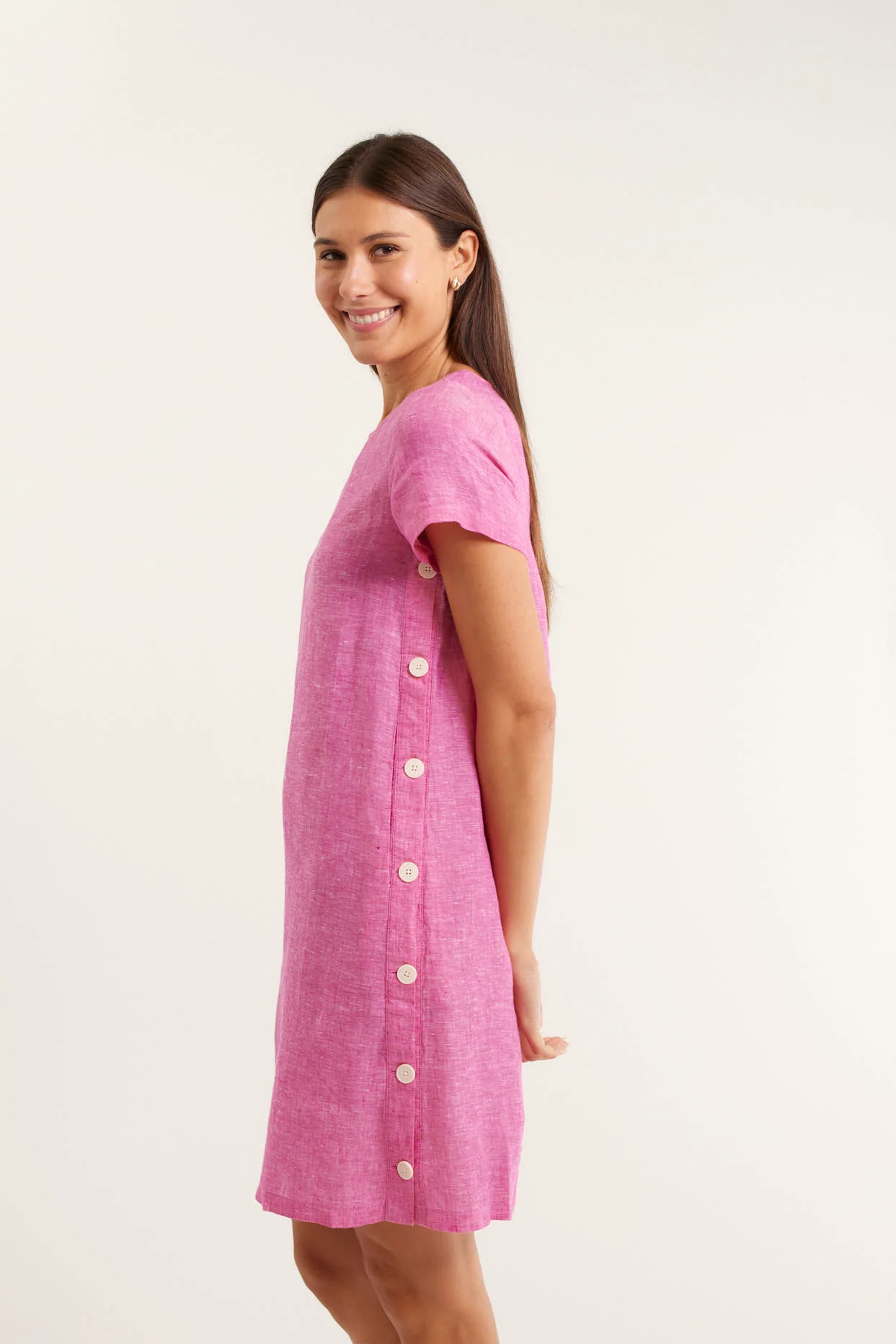Louie Classic Dress In Cranberry - Image 2