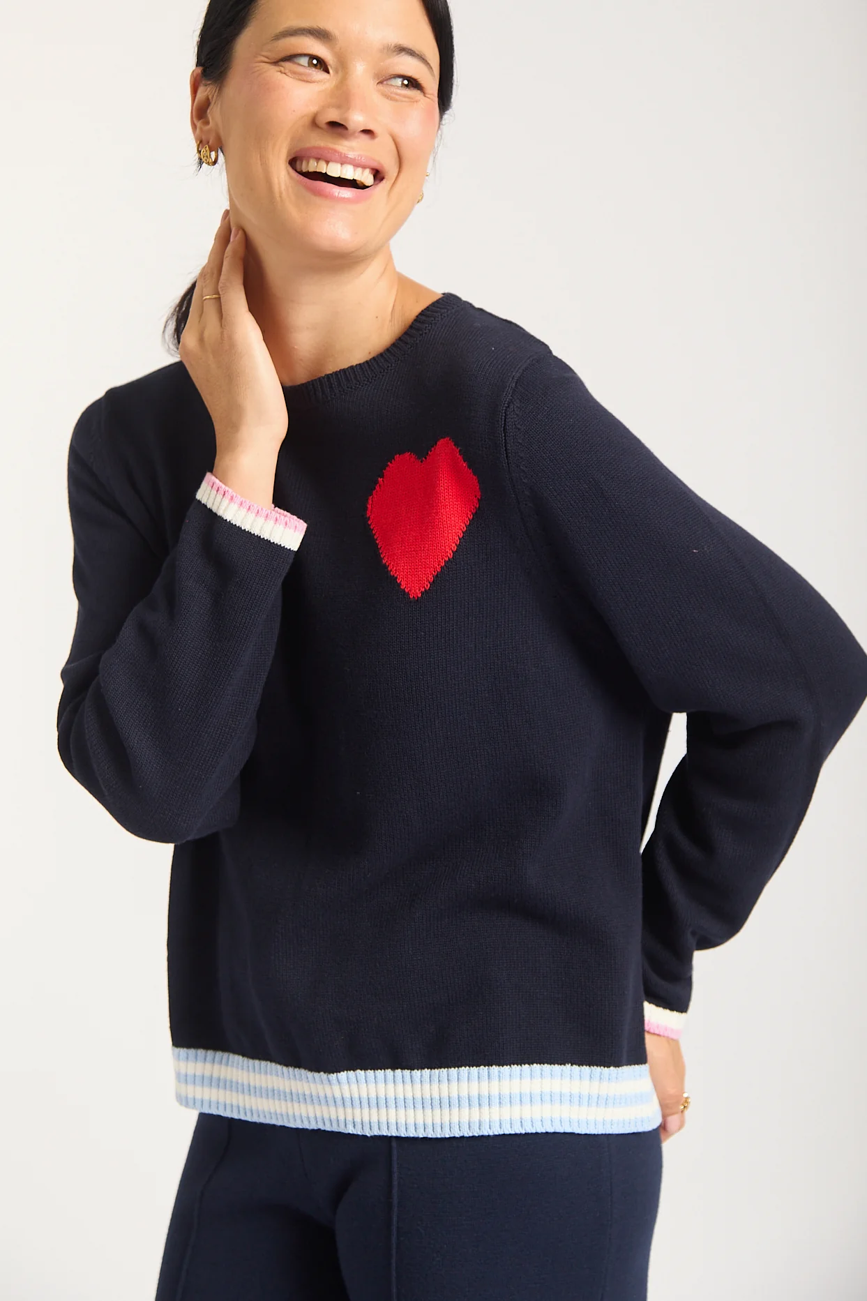 Lovey Dovey Sweater In Navy - Image 5