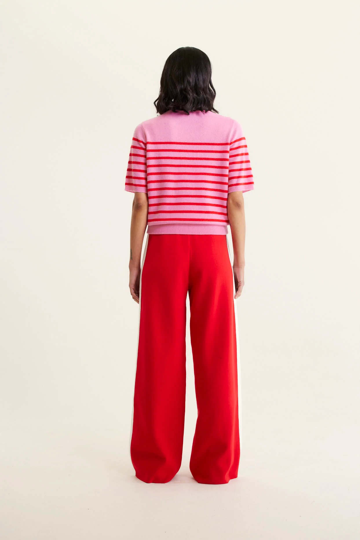 Marcie Cashmere Stripe Top In Fairy - Image 3