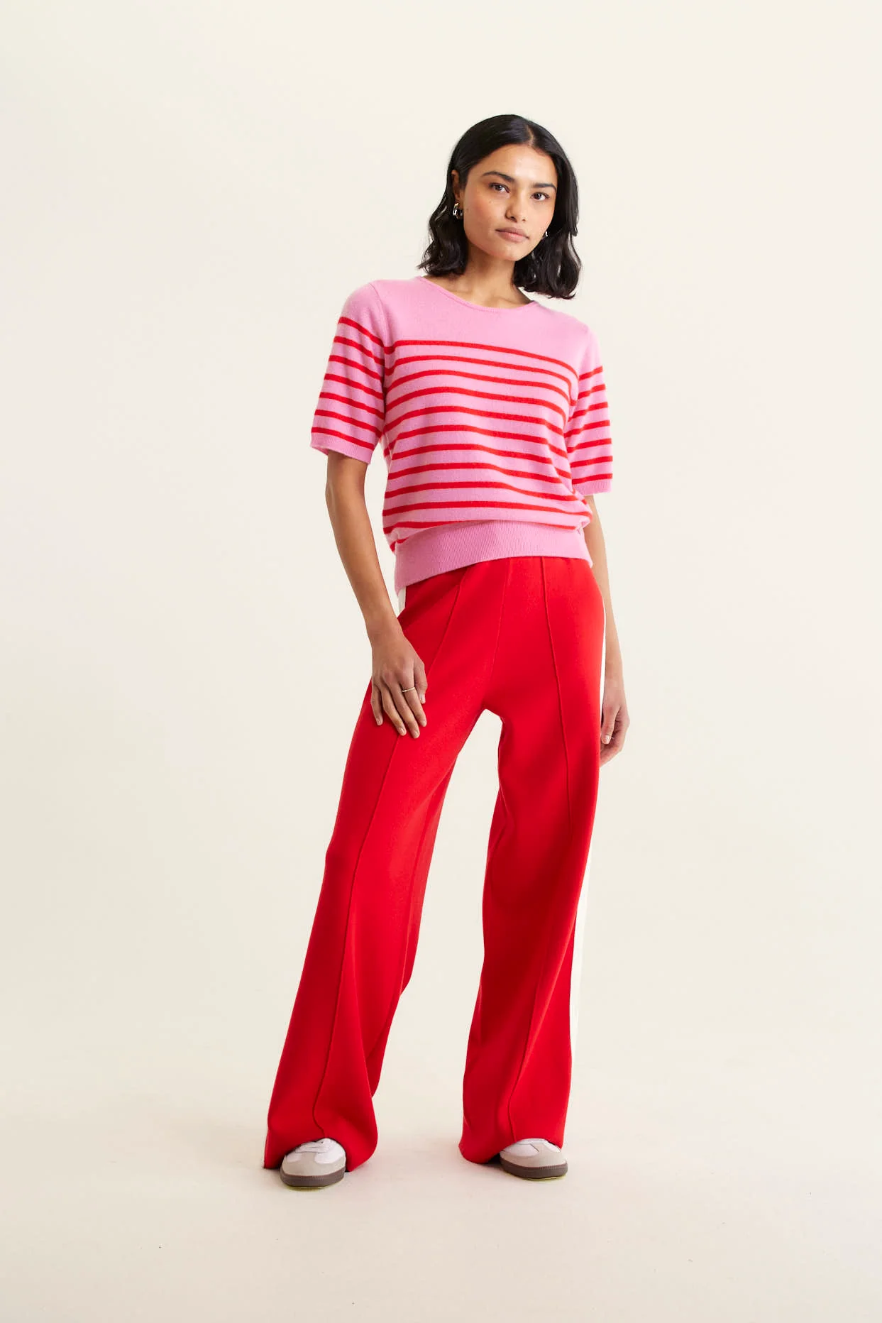Marcie Cashmere Stripe Top In Fairy - Image 4