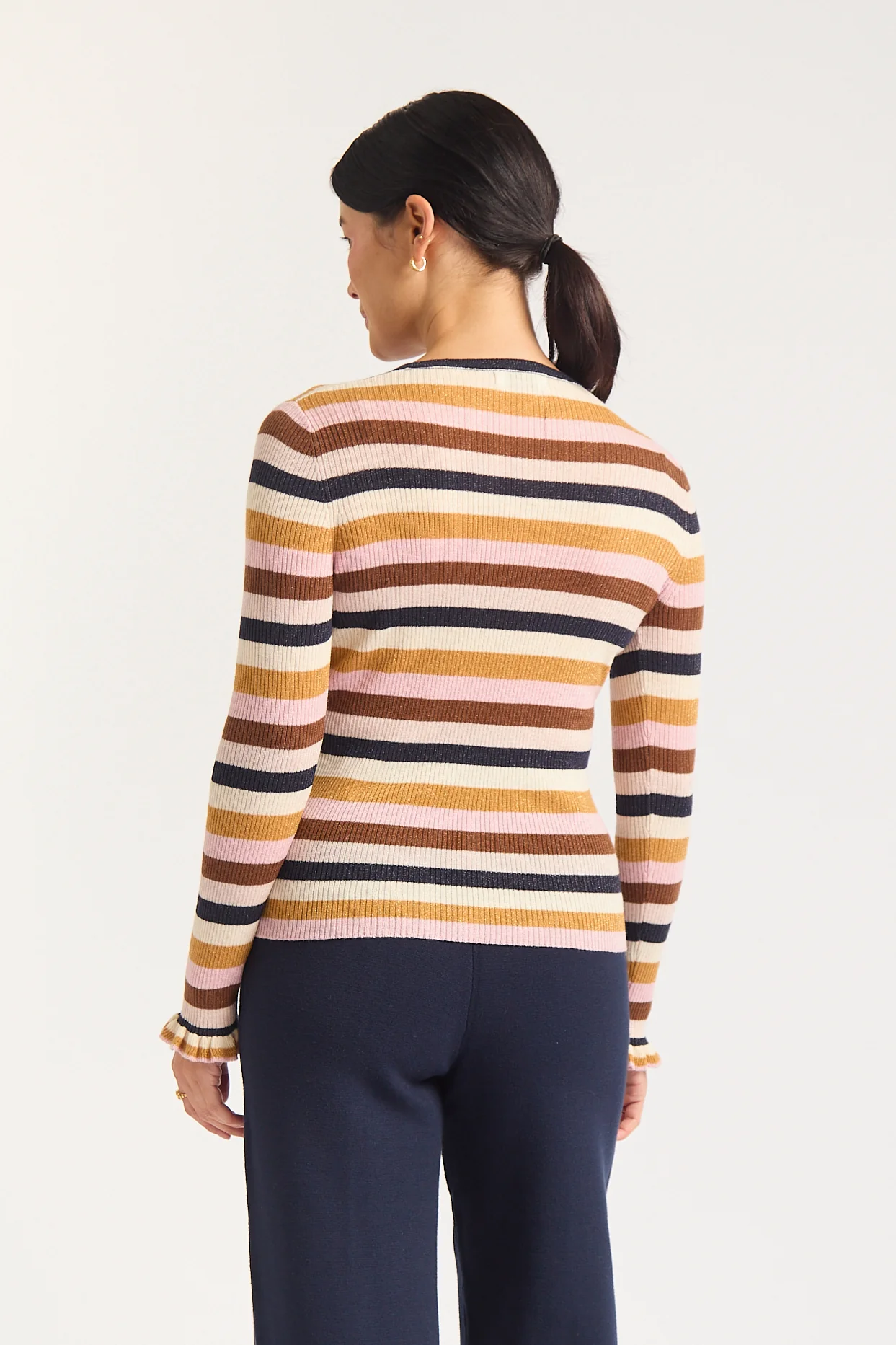 Marley Lurex Top  In Nutmeg - Image 5