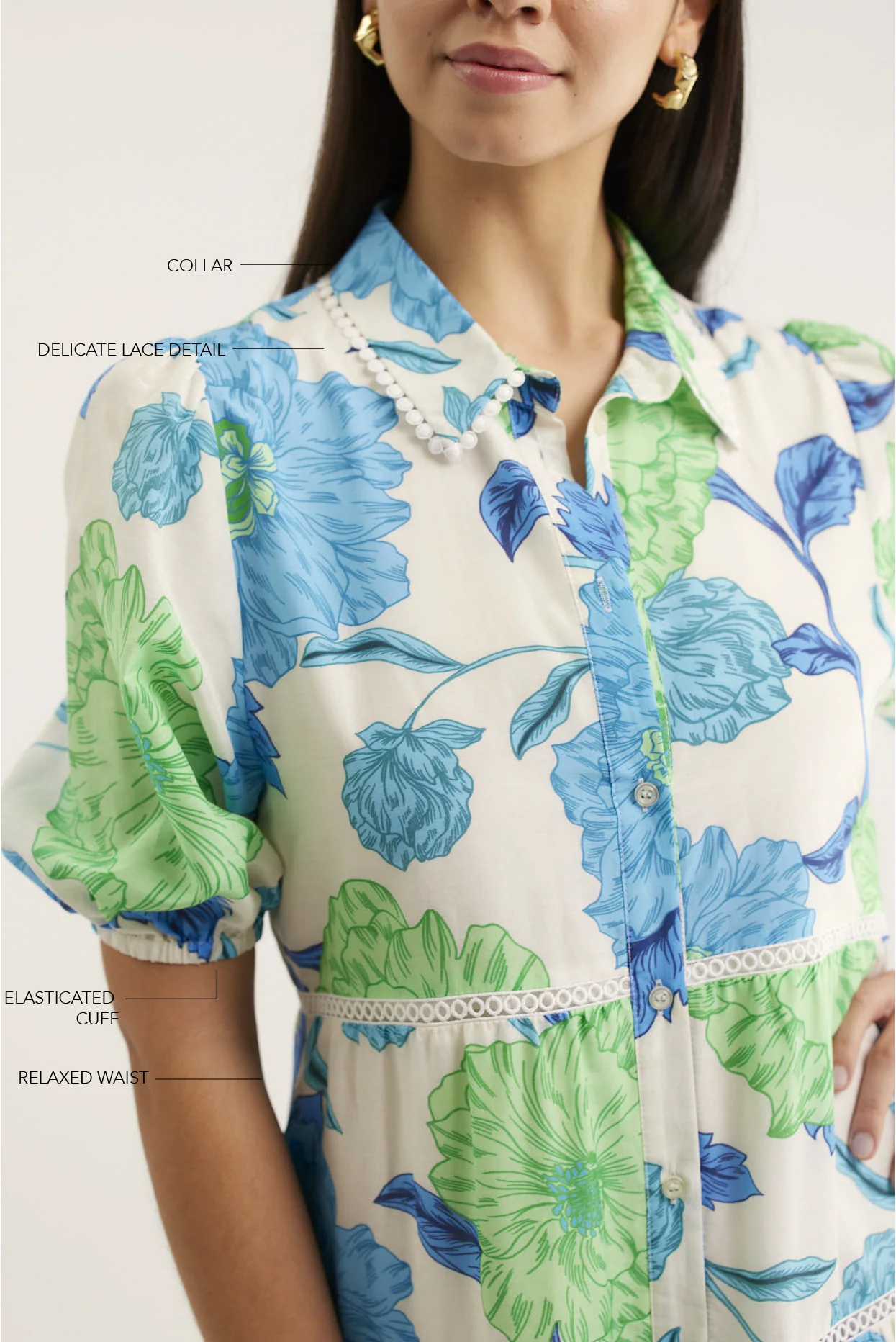Marlow Calypso Dress In Blue - Image 3