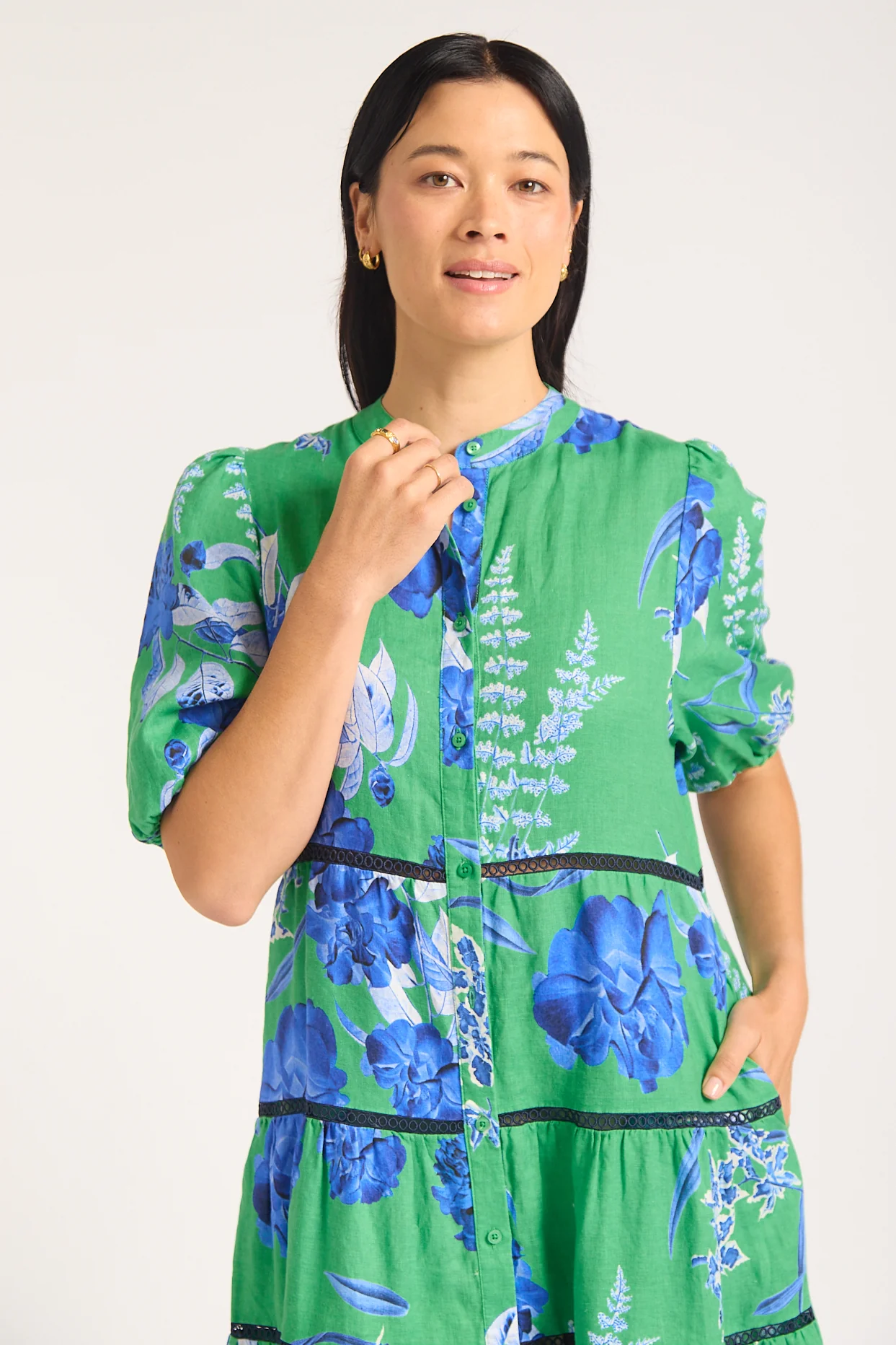 Martina Dress In Night Garden - Image 5