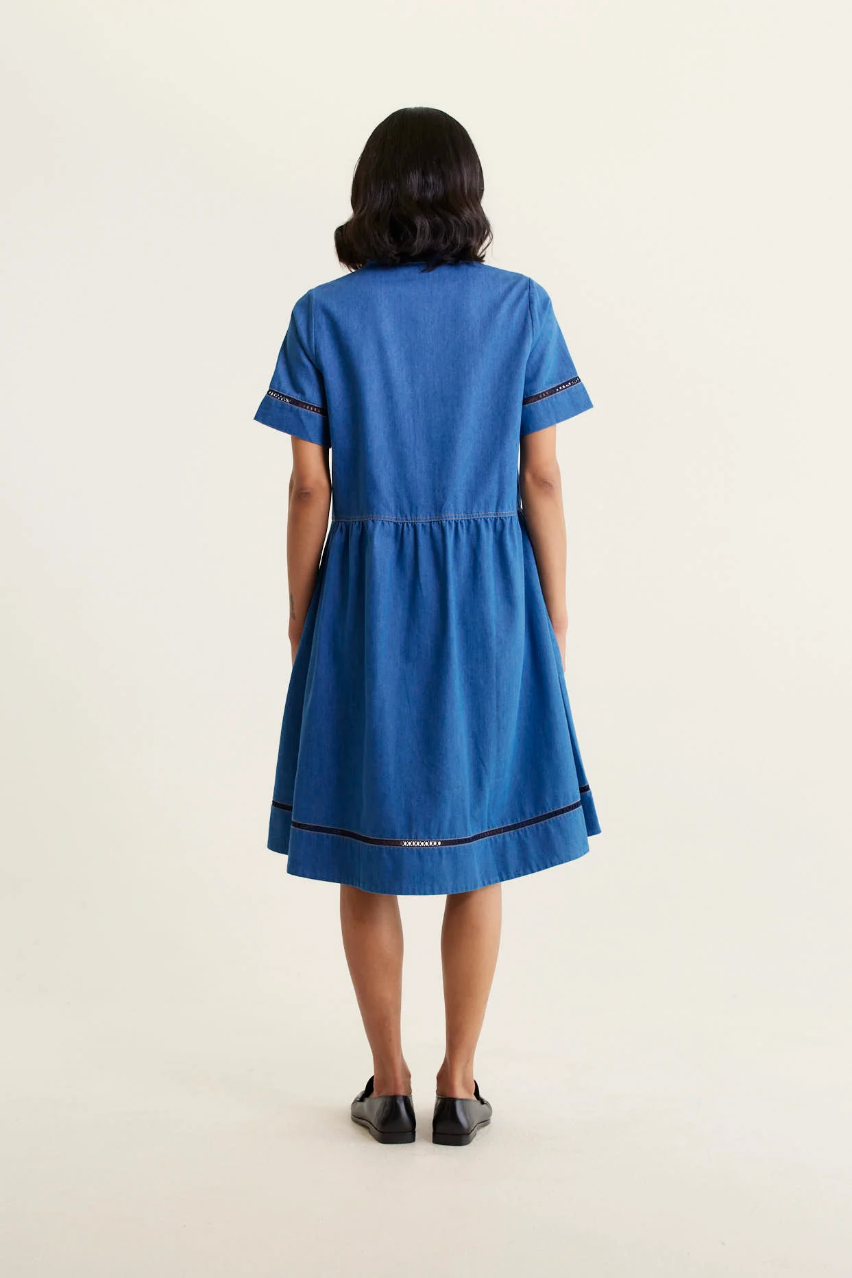 Maxine Denim Dress In Denim Wash - Image 5