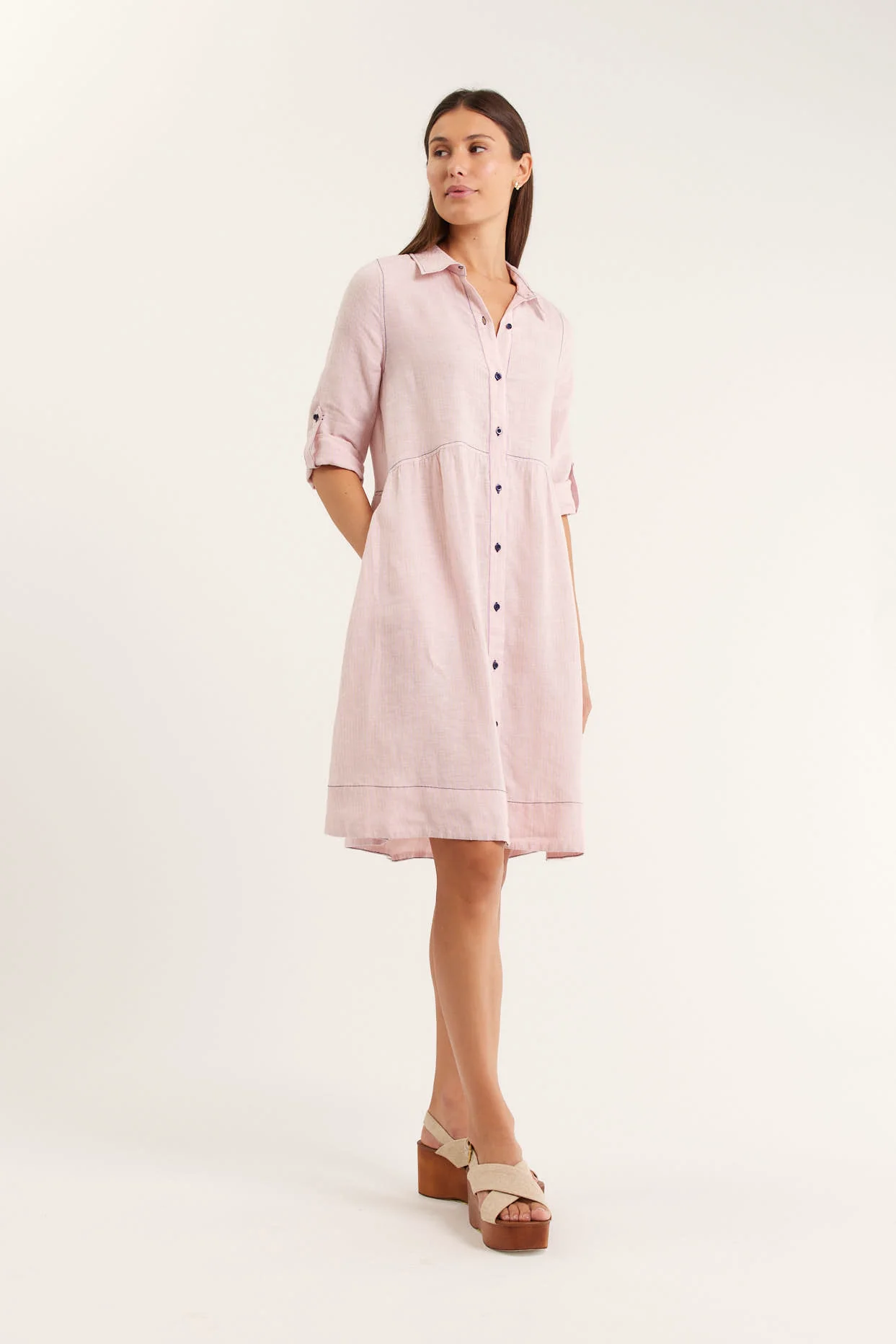 Maxine Dress In Strawberry Stripe - Image 2