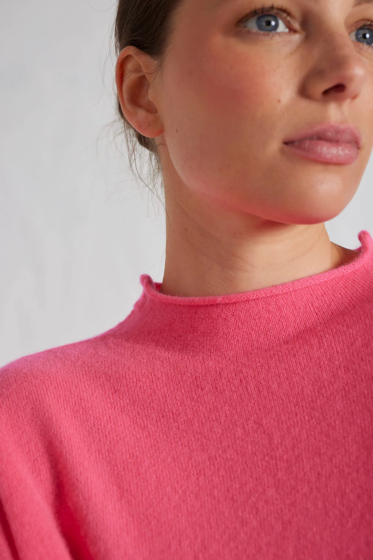 Monet Cashmere Sweater in Electric Pink - Image 4