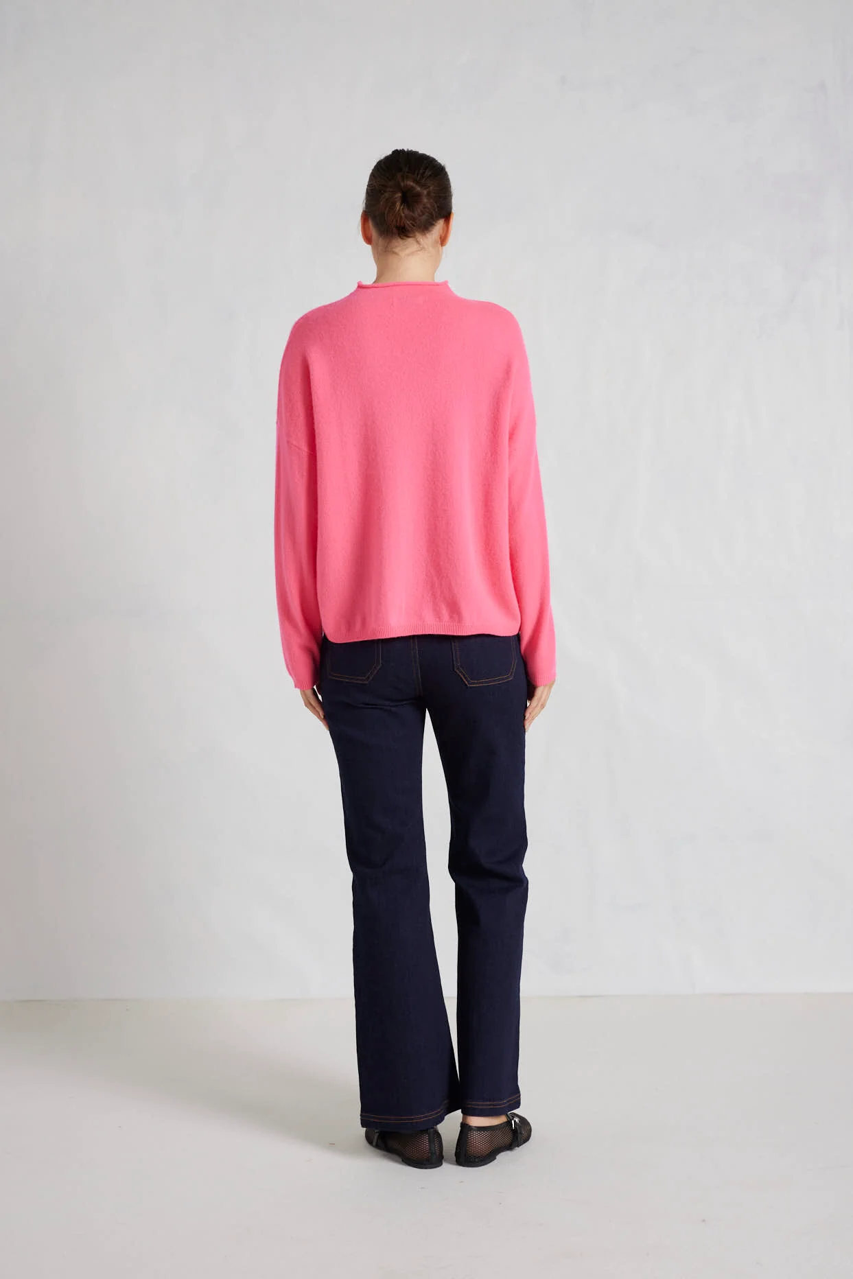 Monet Cashmere Sweater in Electric Pink - Image 5