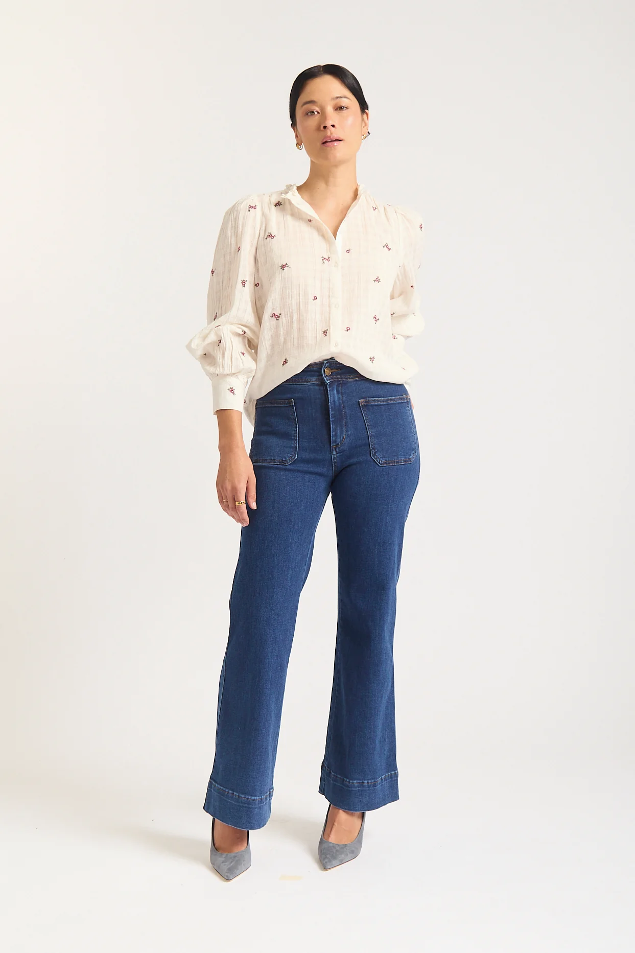 Nila Daisy Embroidered Shirt - Image 3