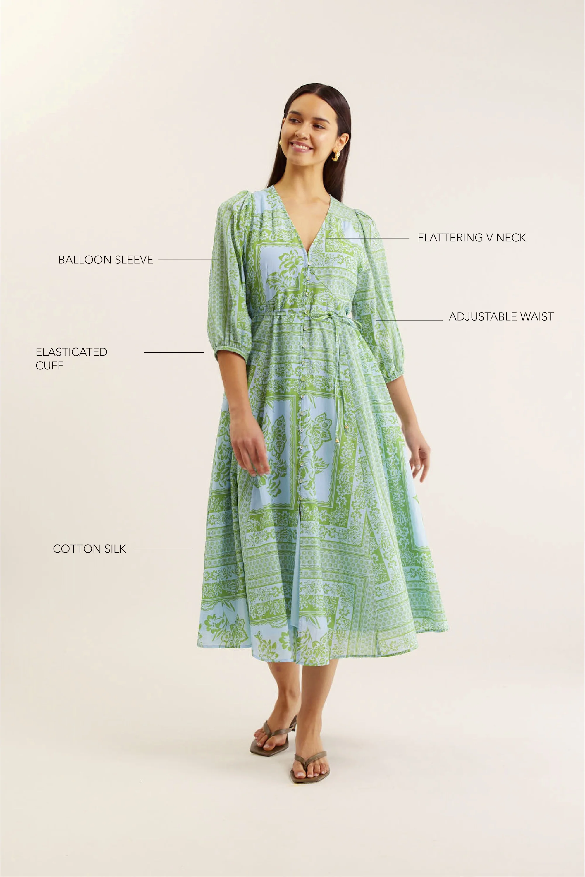 Maya Dress In Florentine Print - Image 3