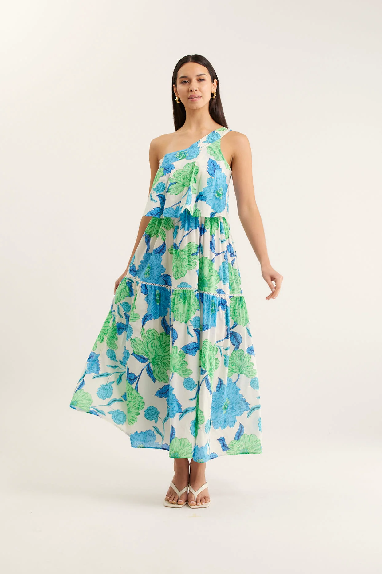 Olympia Calypso Dress In Blue - Image 4