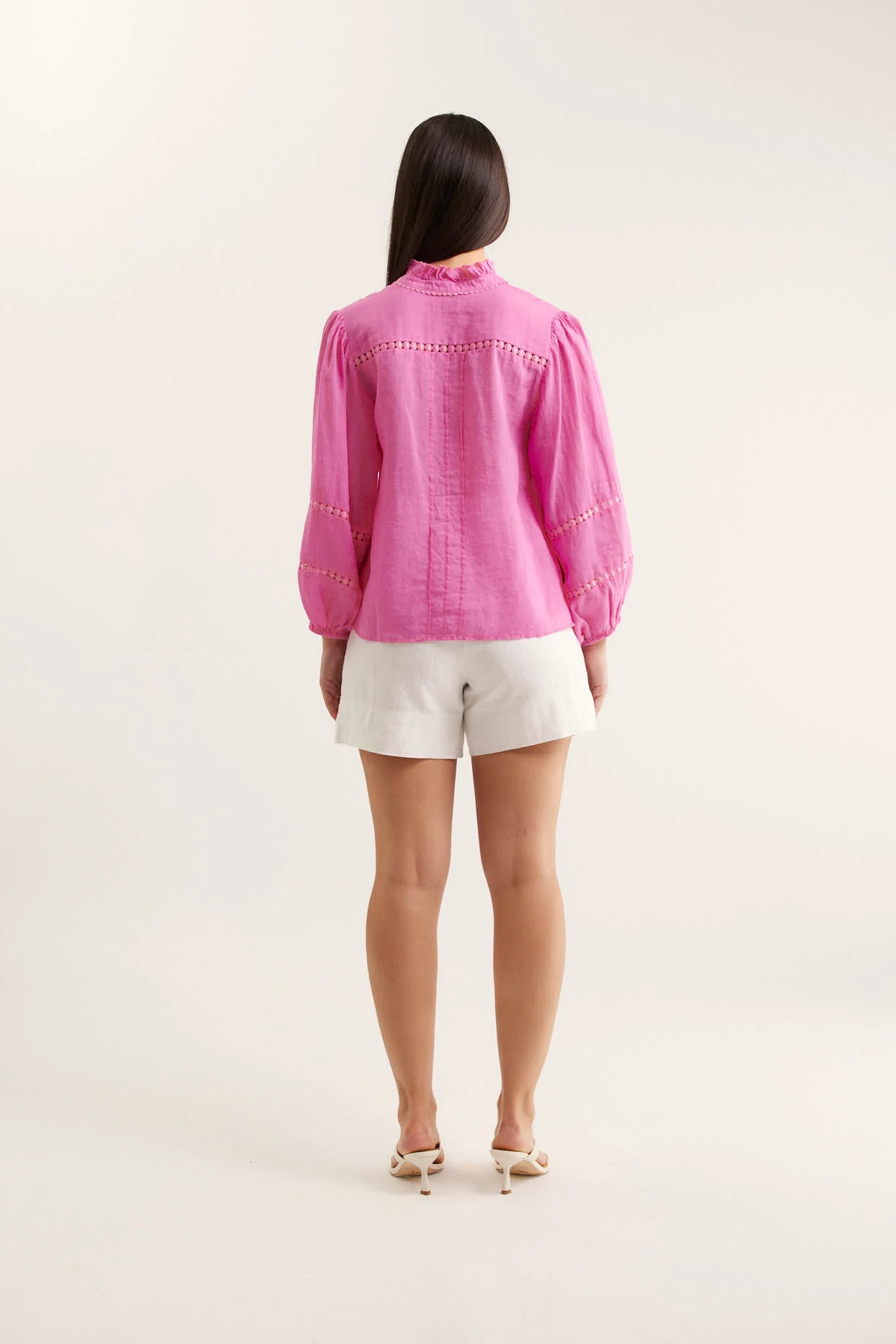 Paris Ramie Blouse In Lipstick - Image 4
