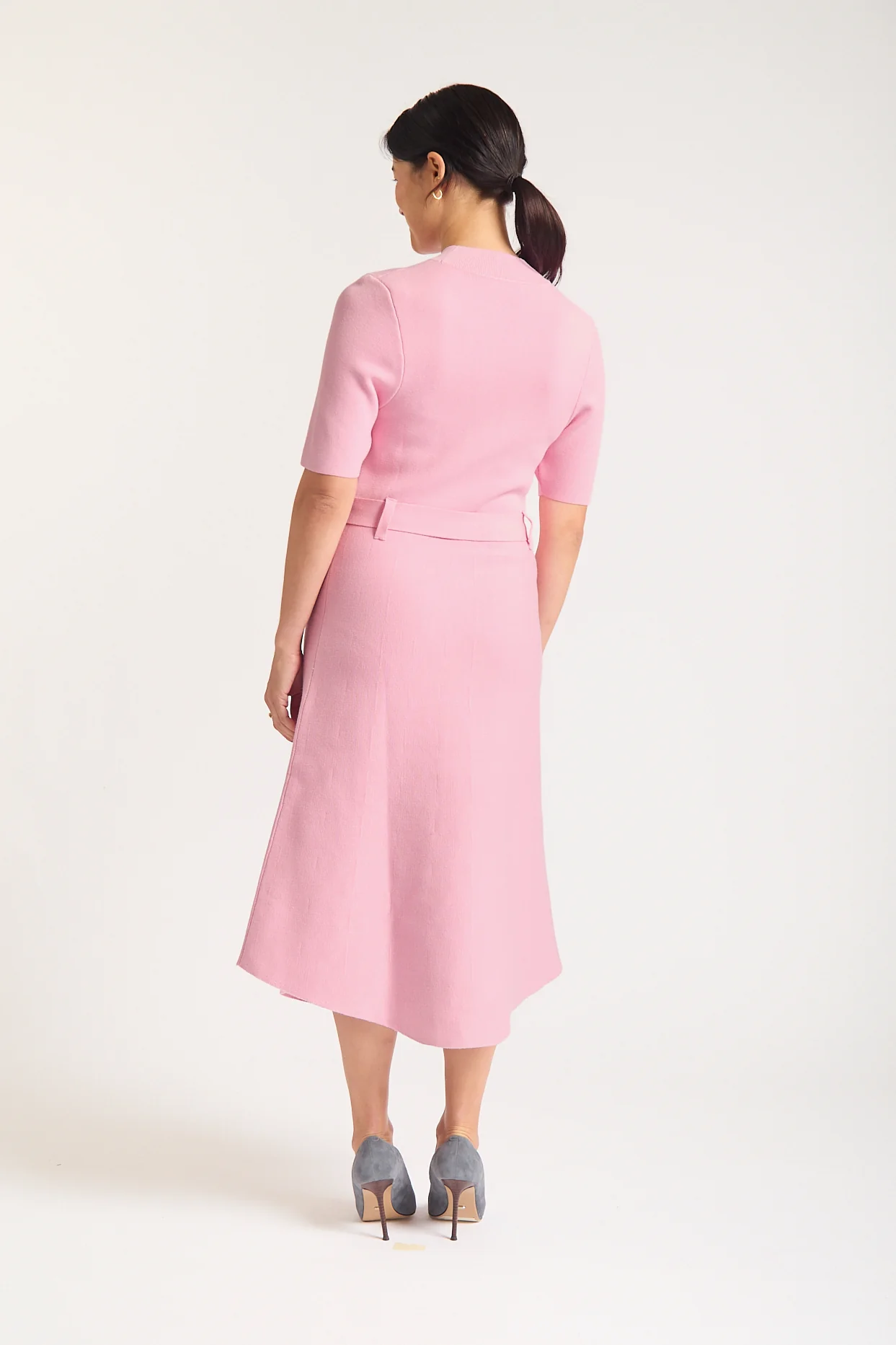 Parker Crepe Dress In Pink - Image 3