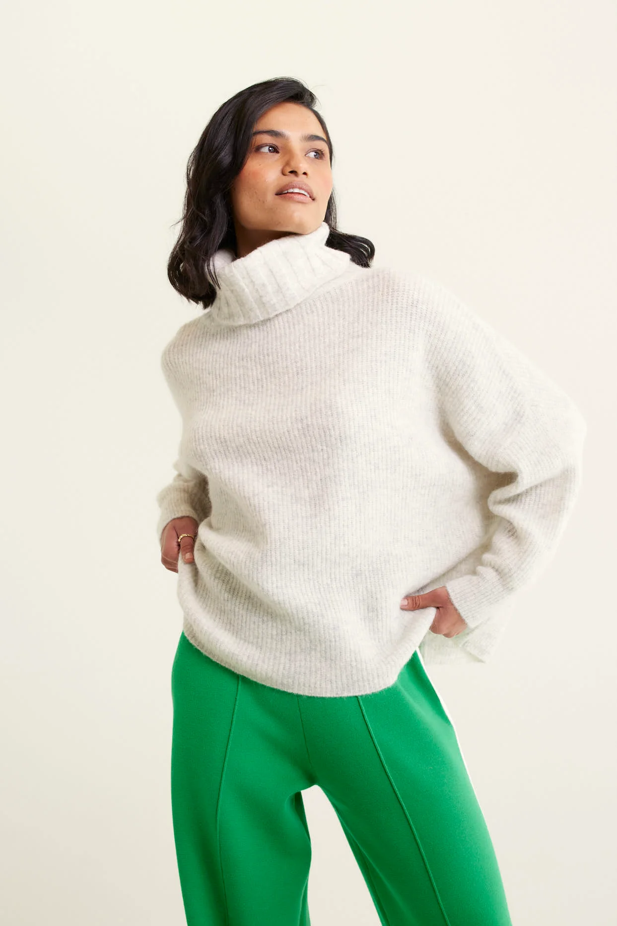 Pascale Alpaca Polo in Blizzard - Image 4