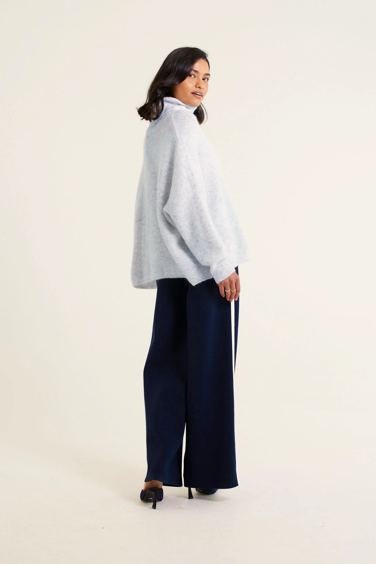 Pascale Alpaca Polo in Mist - Image 3