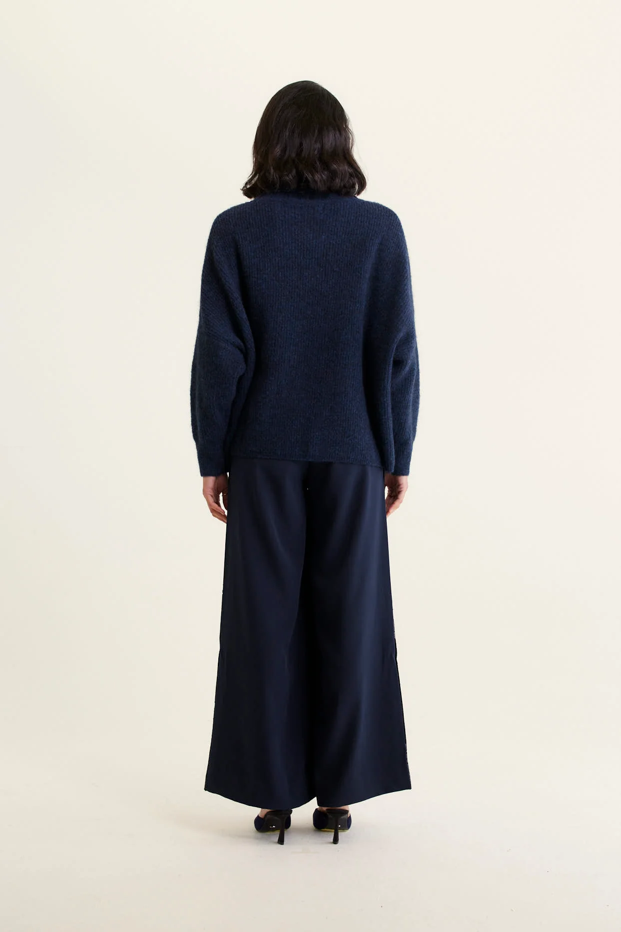 Pascale Alpaca Polo in Navy - Image 4
