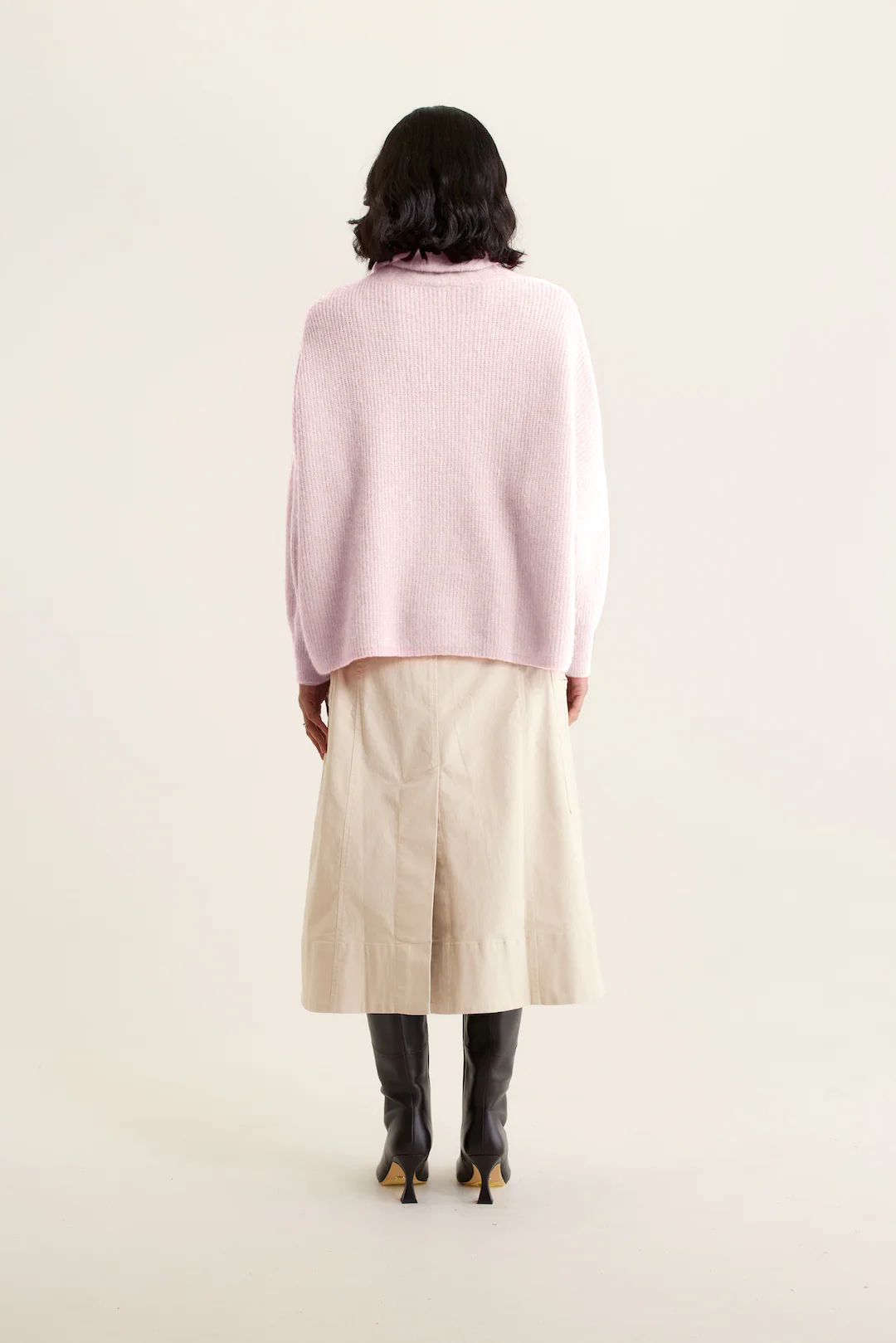 Pascale Alpaca Polo in Sand Rose - Image 2