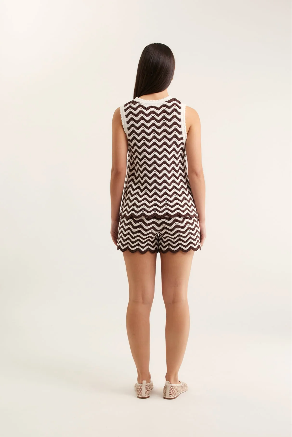 Pearle Top In Choc/Ivory - Image 3