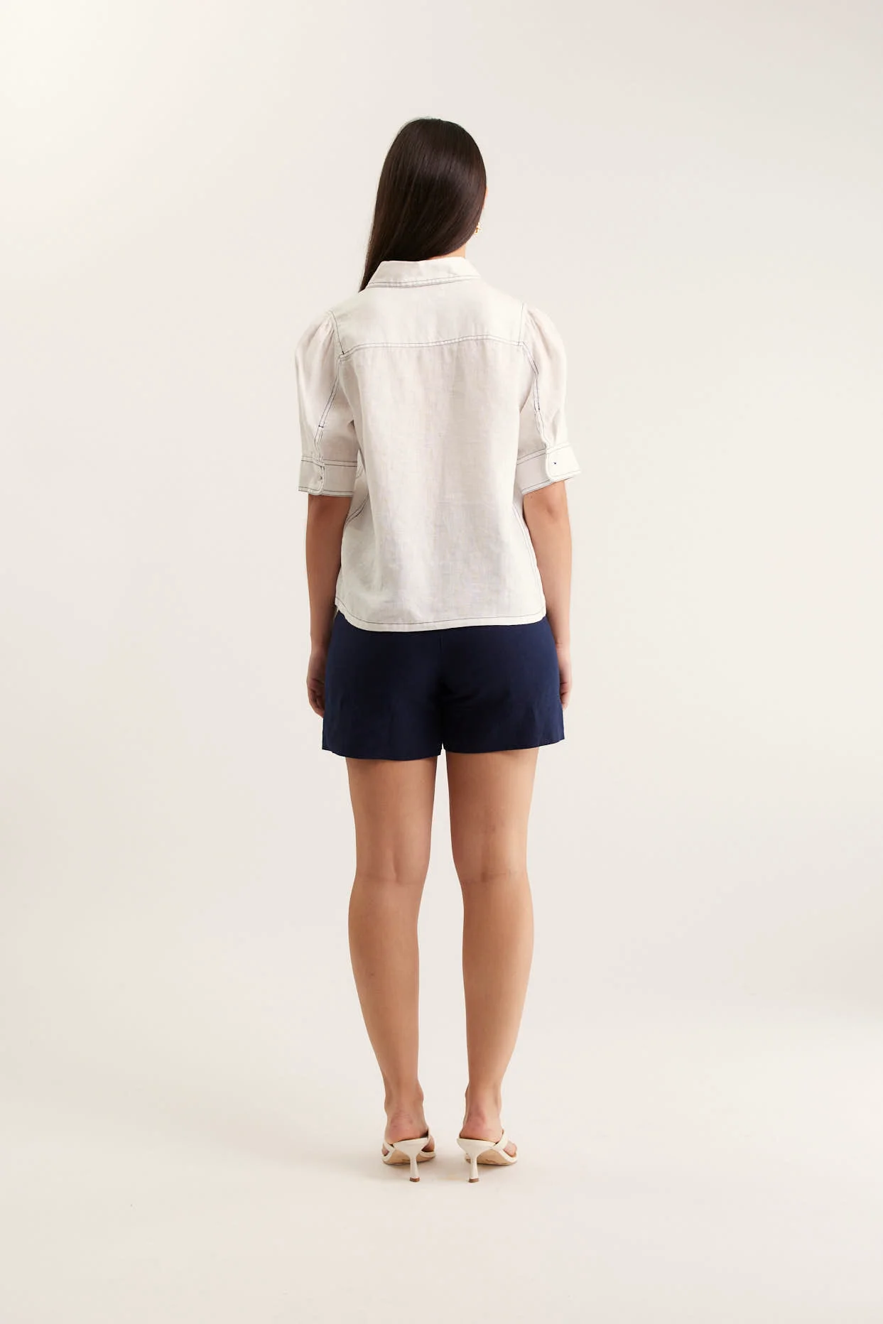 Ruby Linen Shirt  In White - Image 5