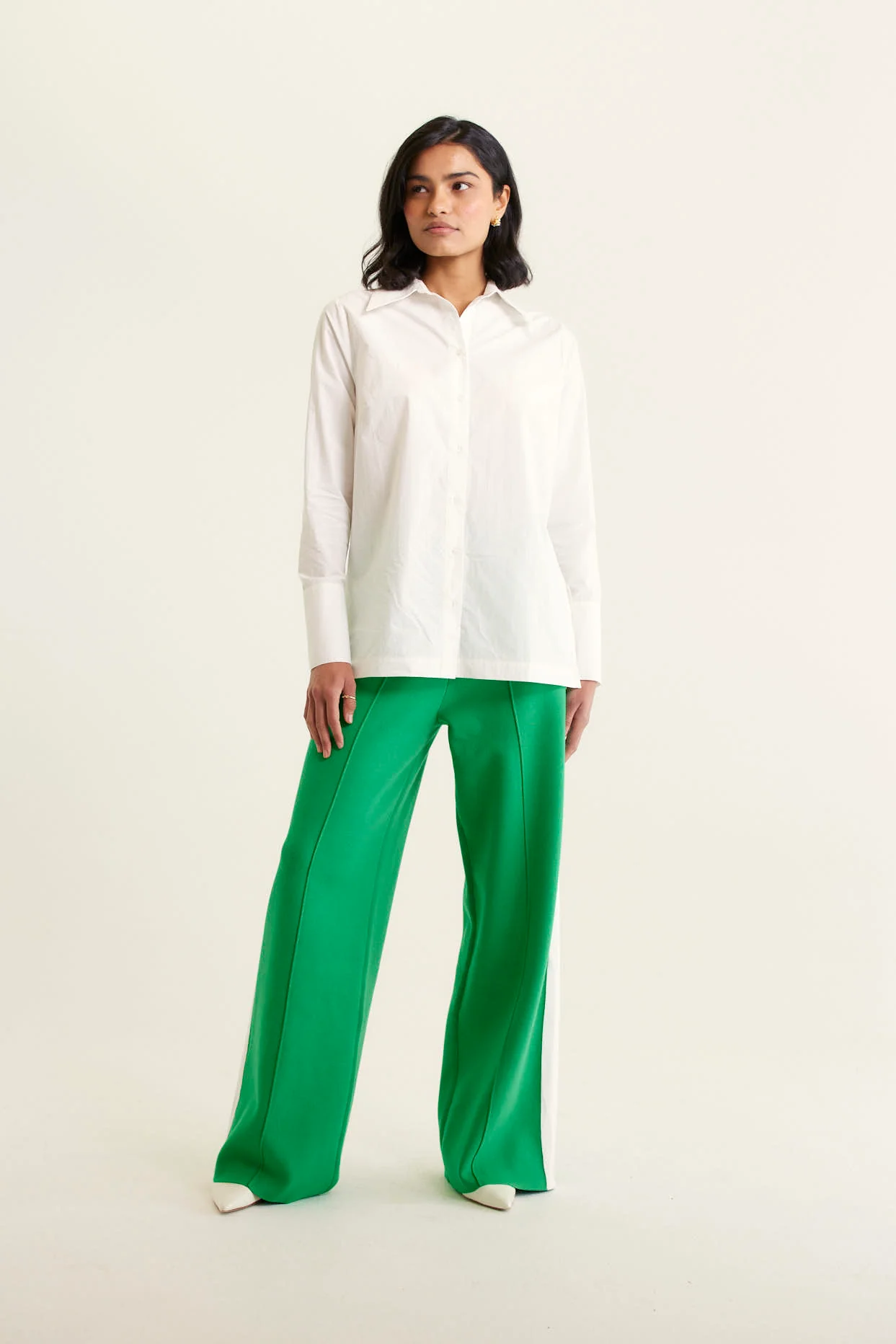 Primrose Pima Cotton Shirt In Ivory - Image 2