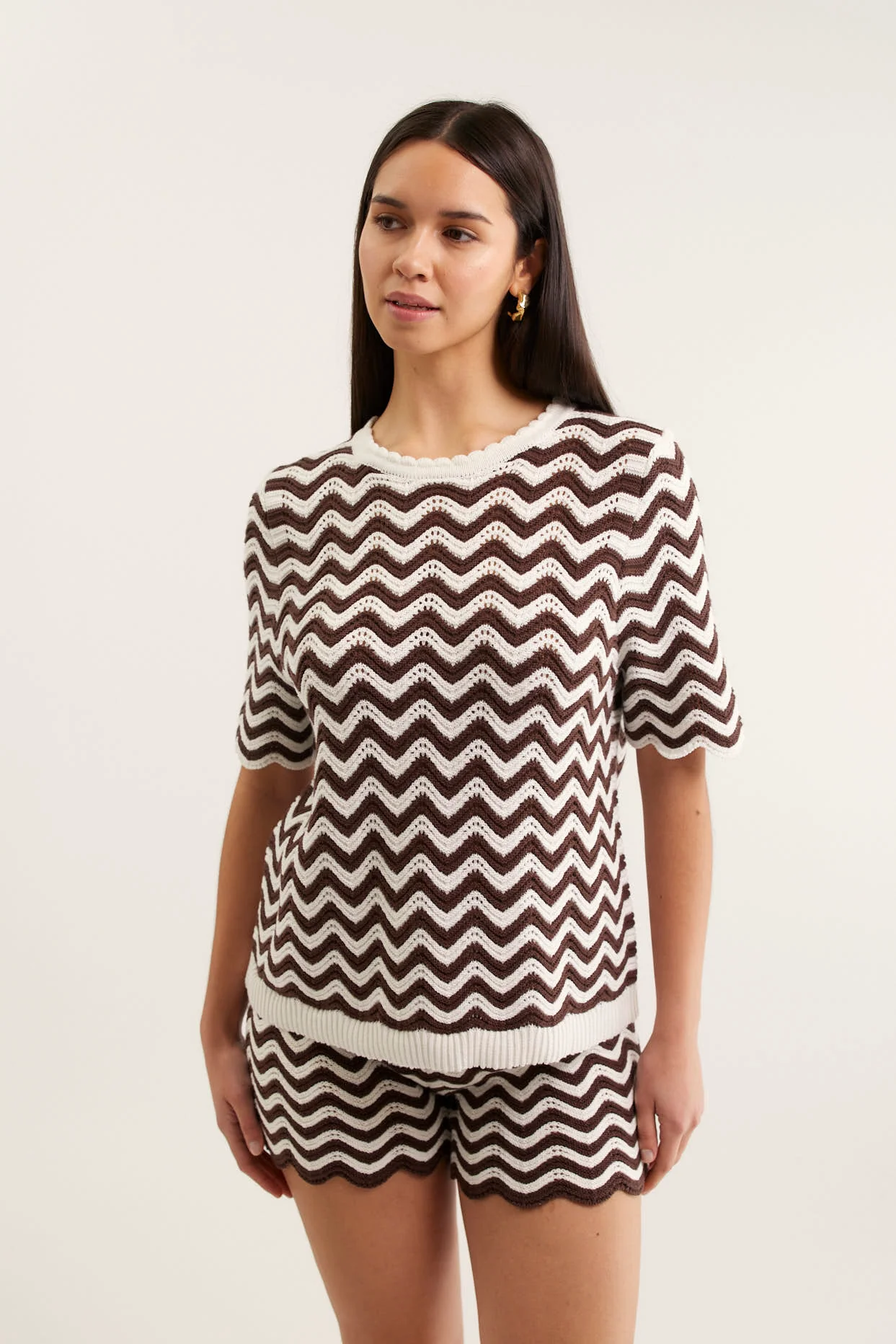 Rae Top In Choc/Ivory - Image 5