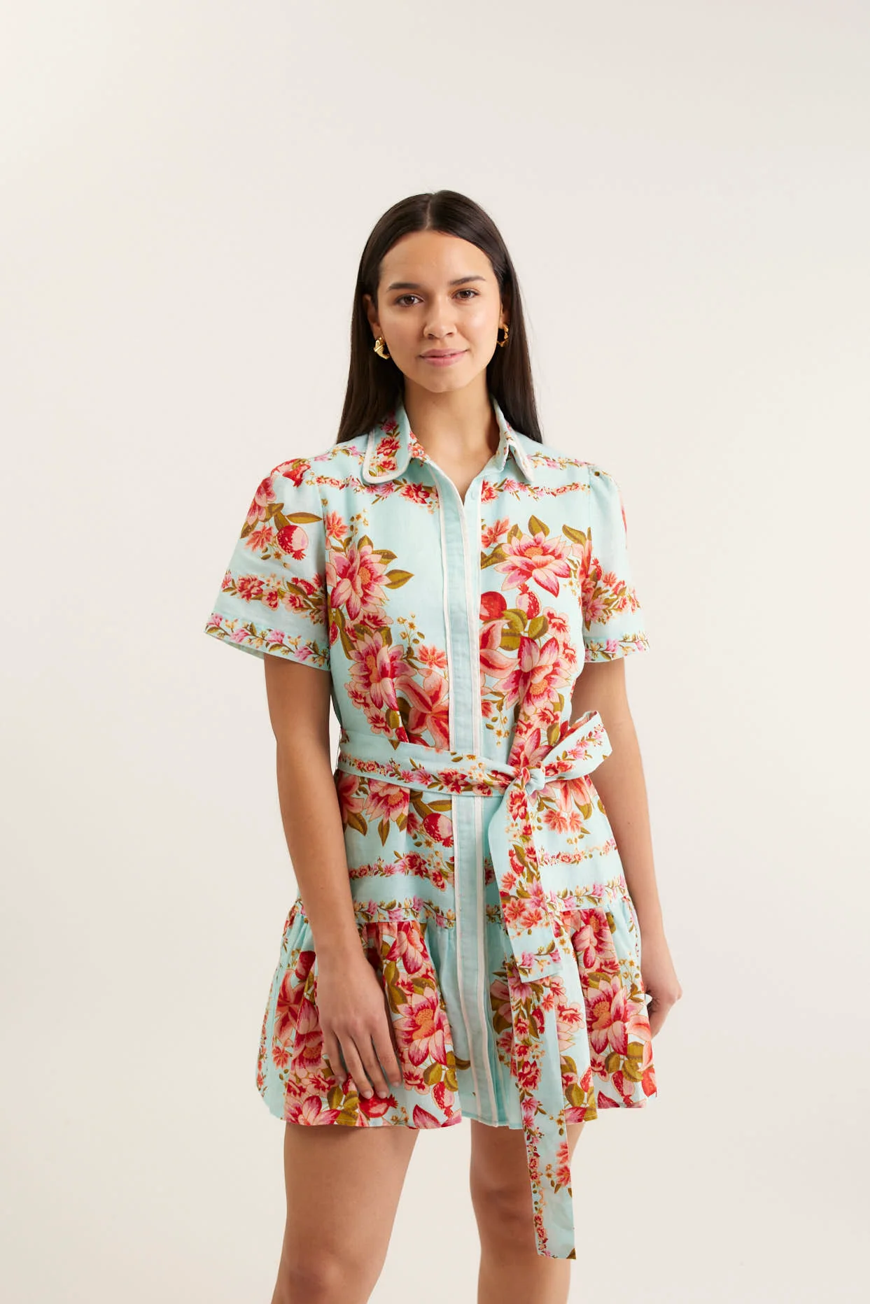 Renae Linen Dress In Portofino - Image 2