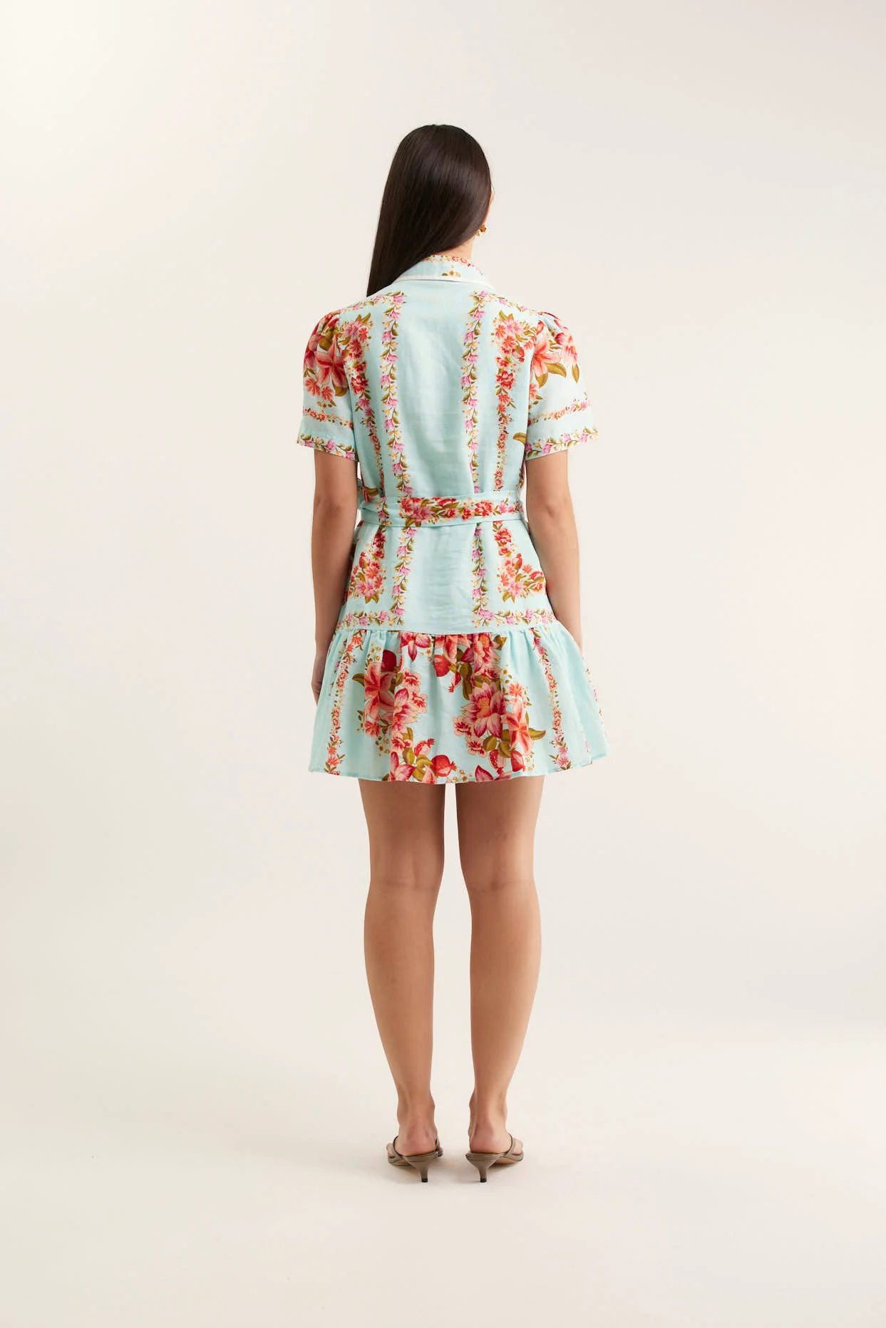 Renae Linen Dress In Portofino - Image 3