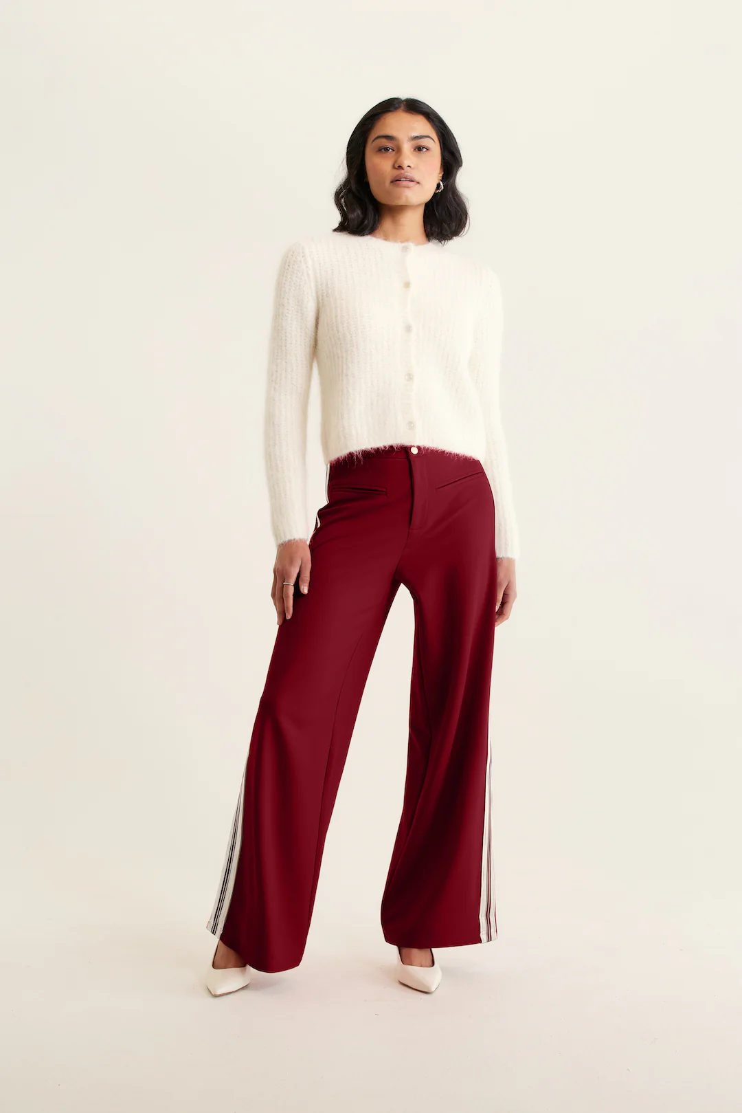 Retreat Ponti Pant in Burgundy - Image 4