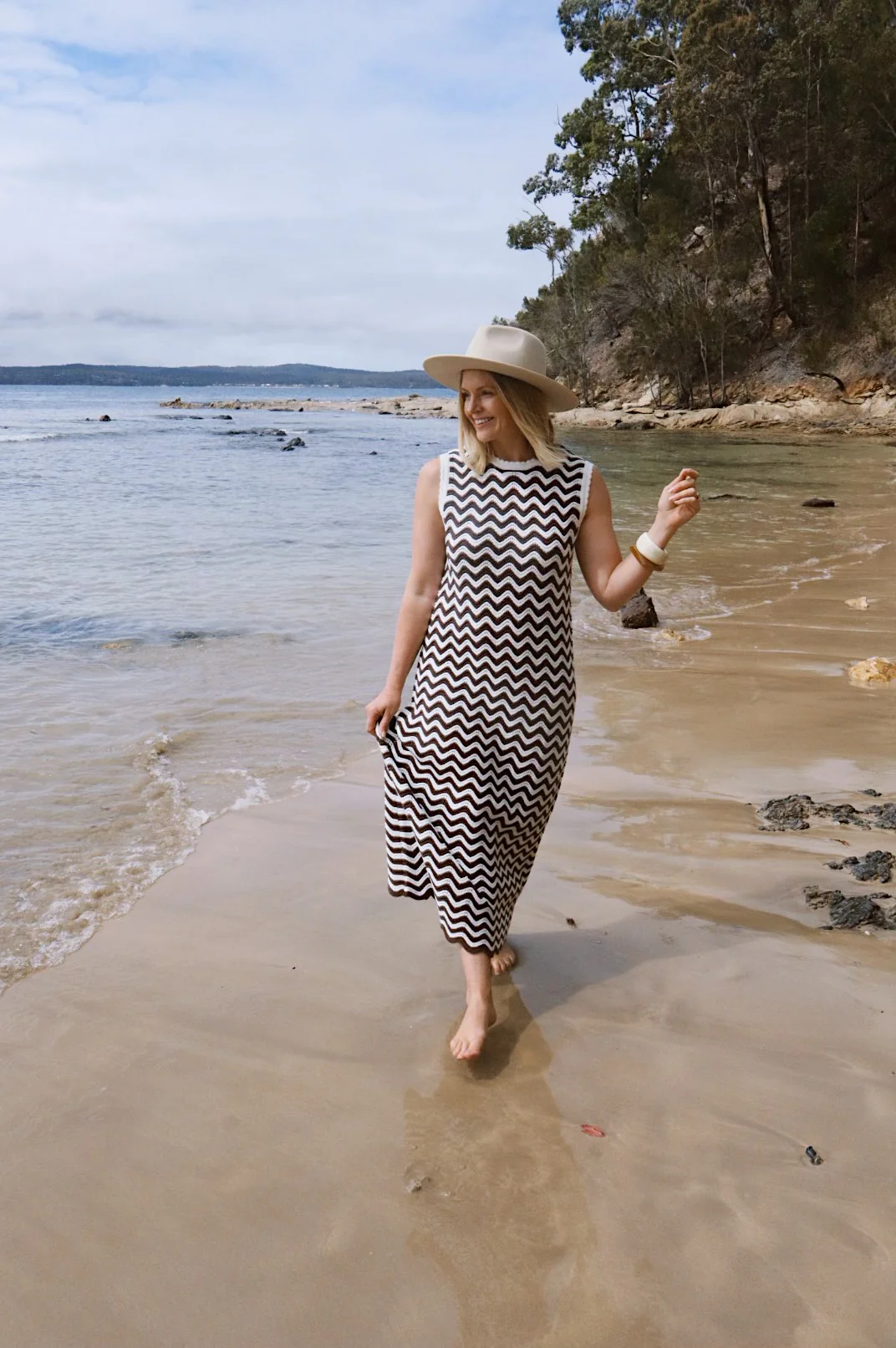 Riva Dress In Choc/Ivory - Image 2