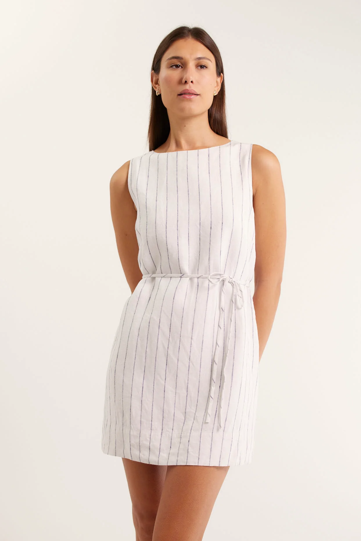 Rommy In Pinstripe In Ivory - Image 2