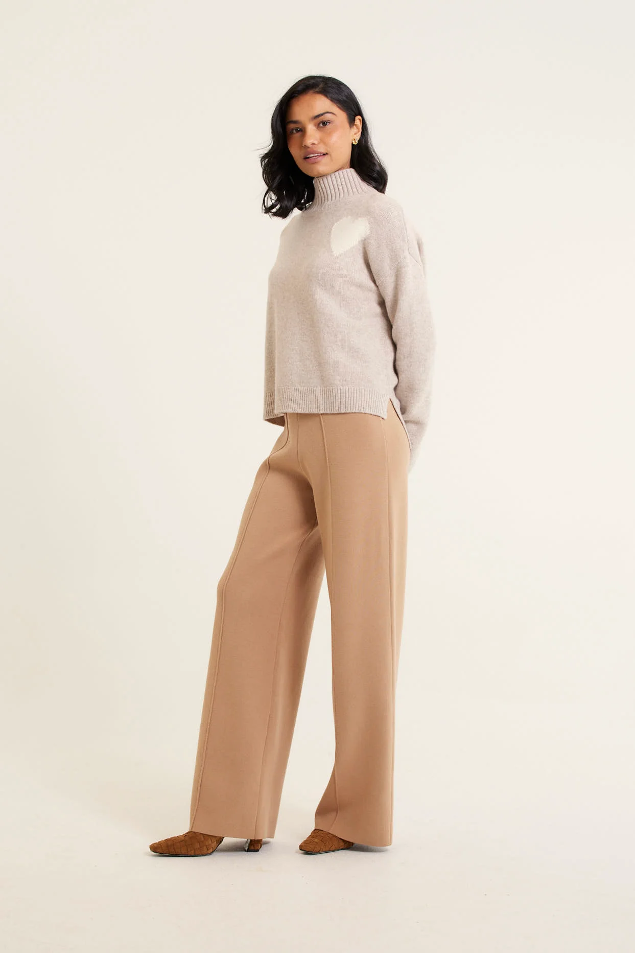 Ronnie Merino Cashmere Polo In Beige - Image 4