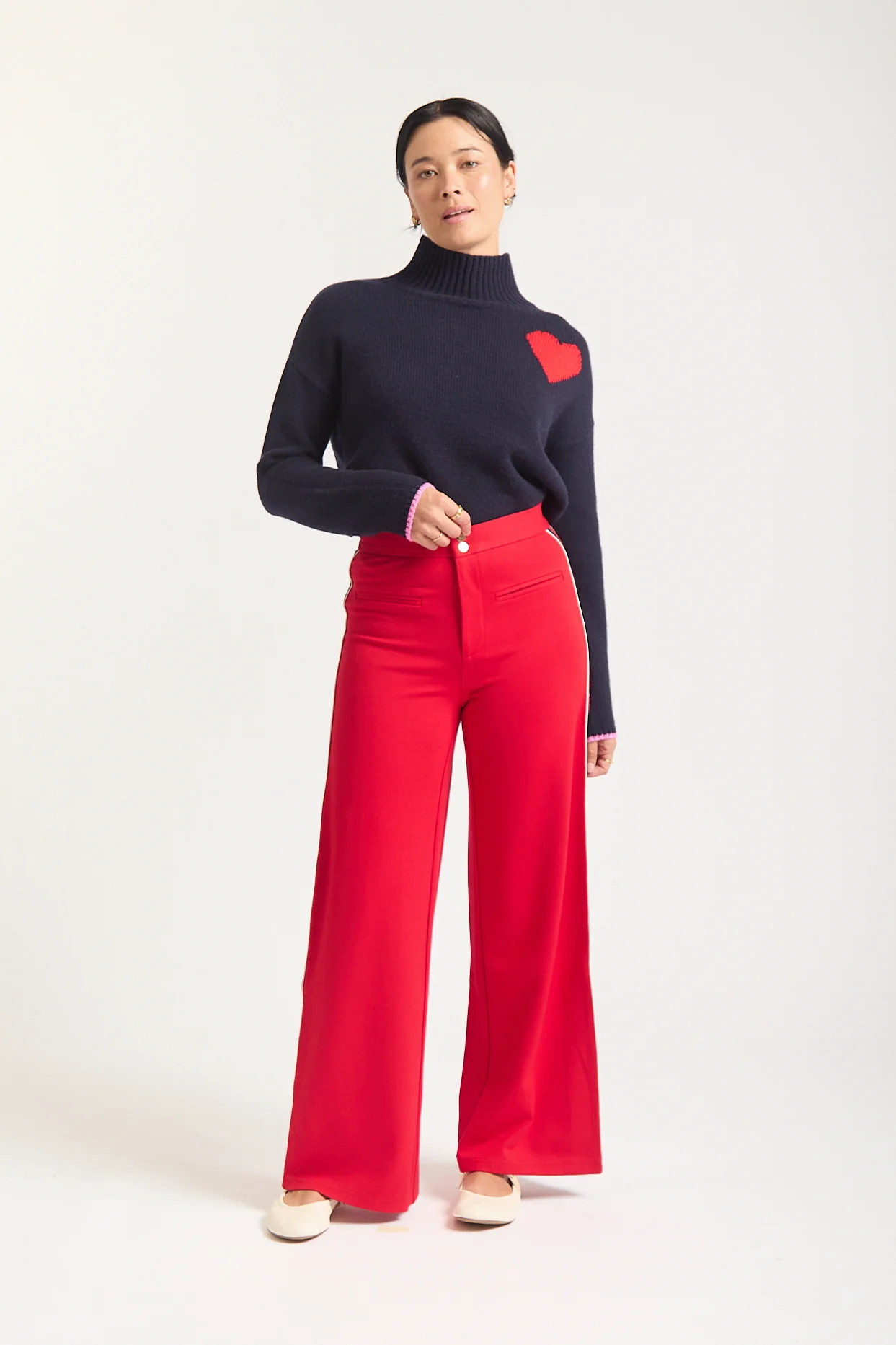 Ronnie Merino Cashmere Polo In Officer Navy - Image 3
