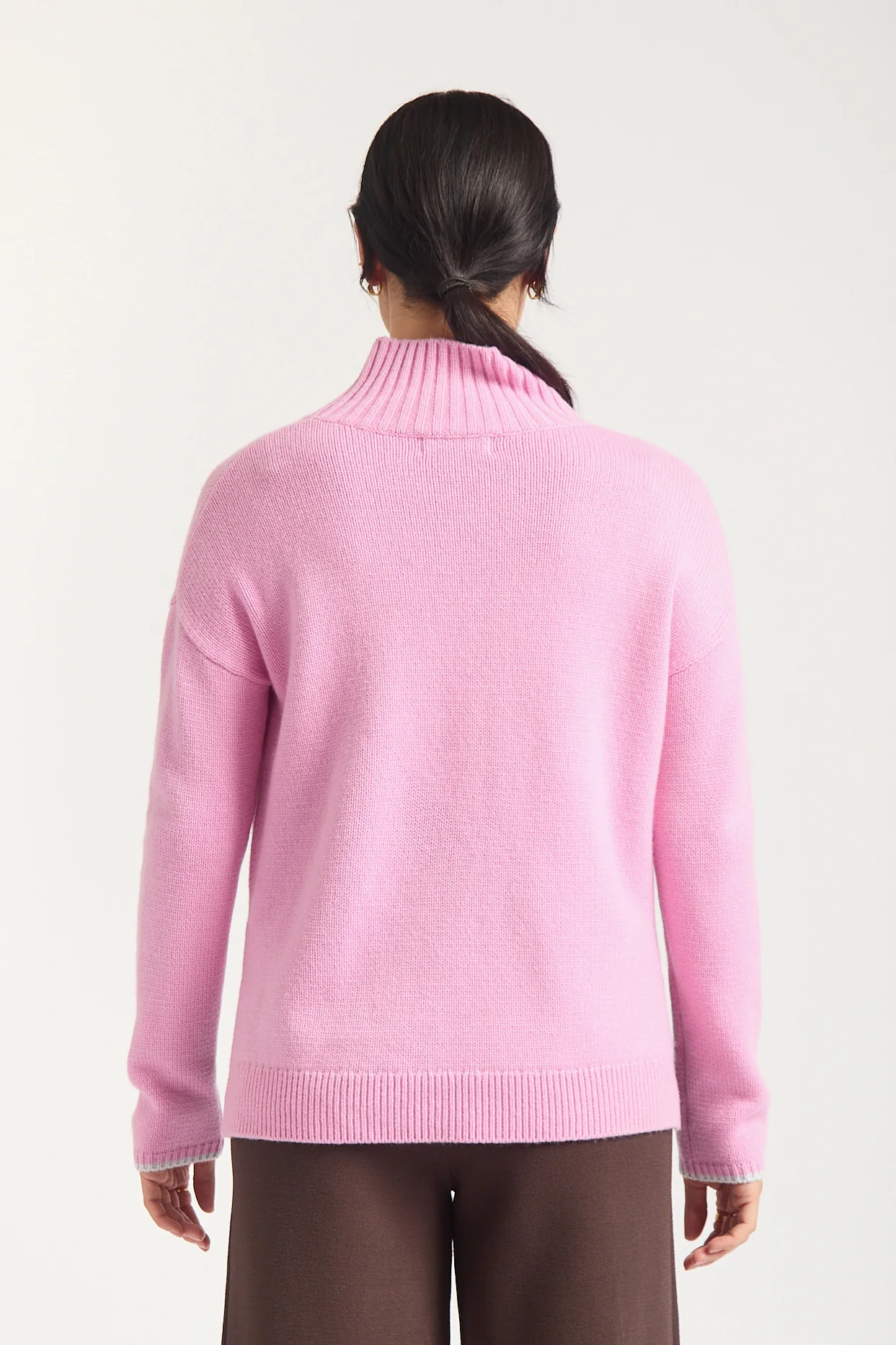 Ronnie Merino Cashmere Polo In Pink - Image 5