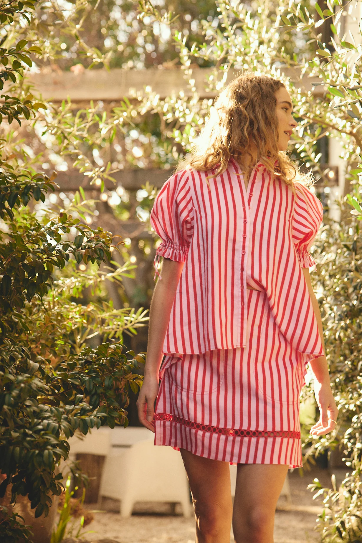 Saskia Breton Skirt  In Pink/Red - Image 2