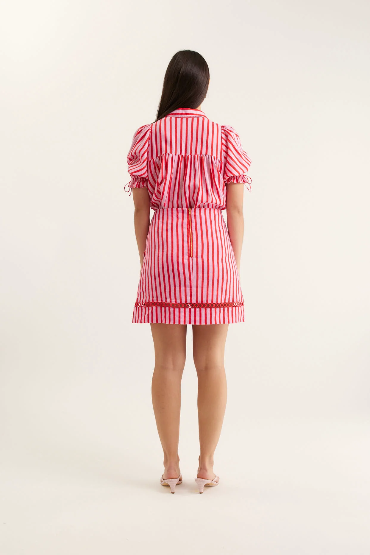 Saskia Breton Skirt  In Pink/Red - Image 3