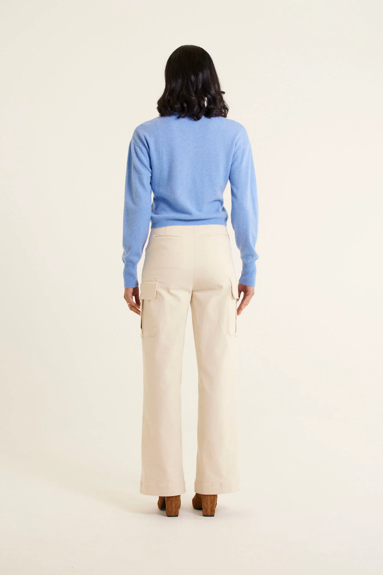 Sophia Cashmere Cardi In Azure - Image 5
