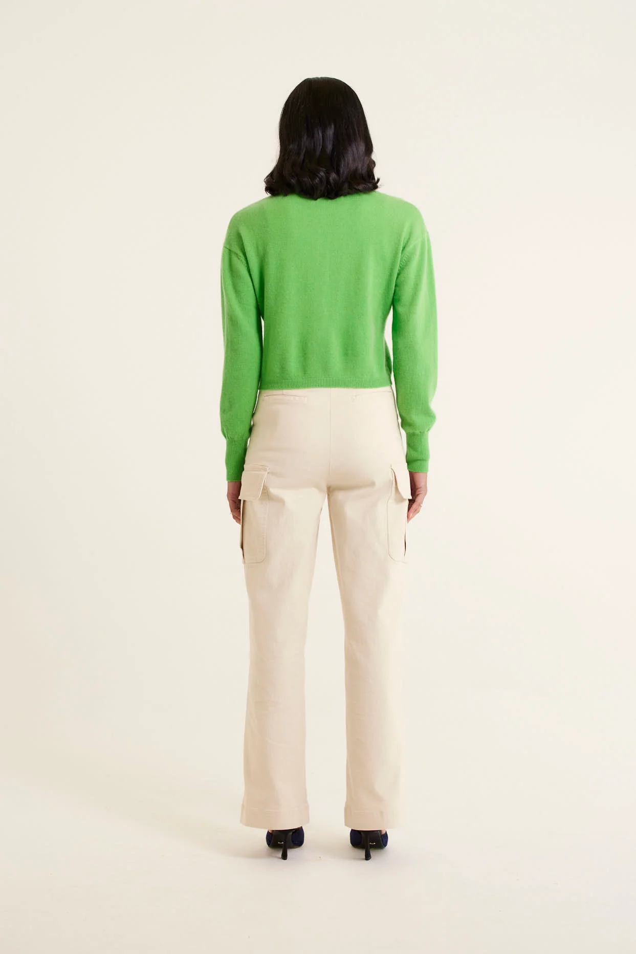 Sophia Cashmere Cardi In Burgeen - Image 5