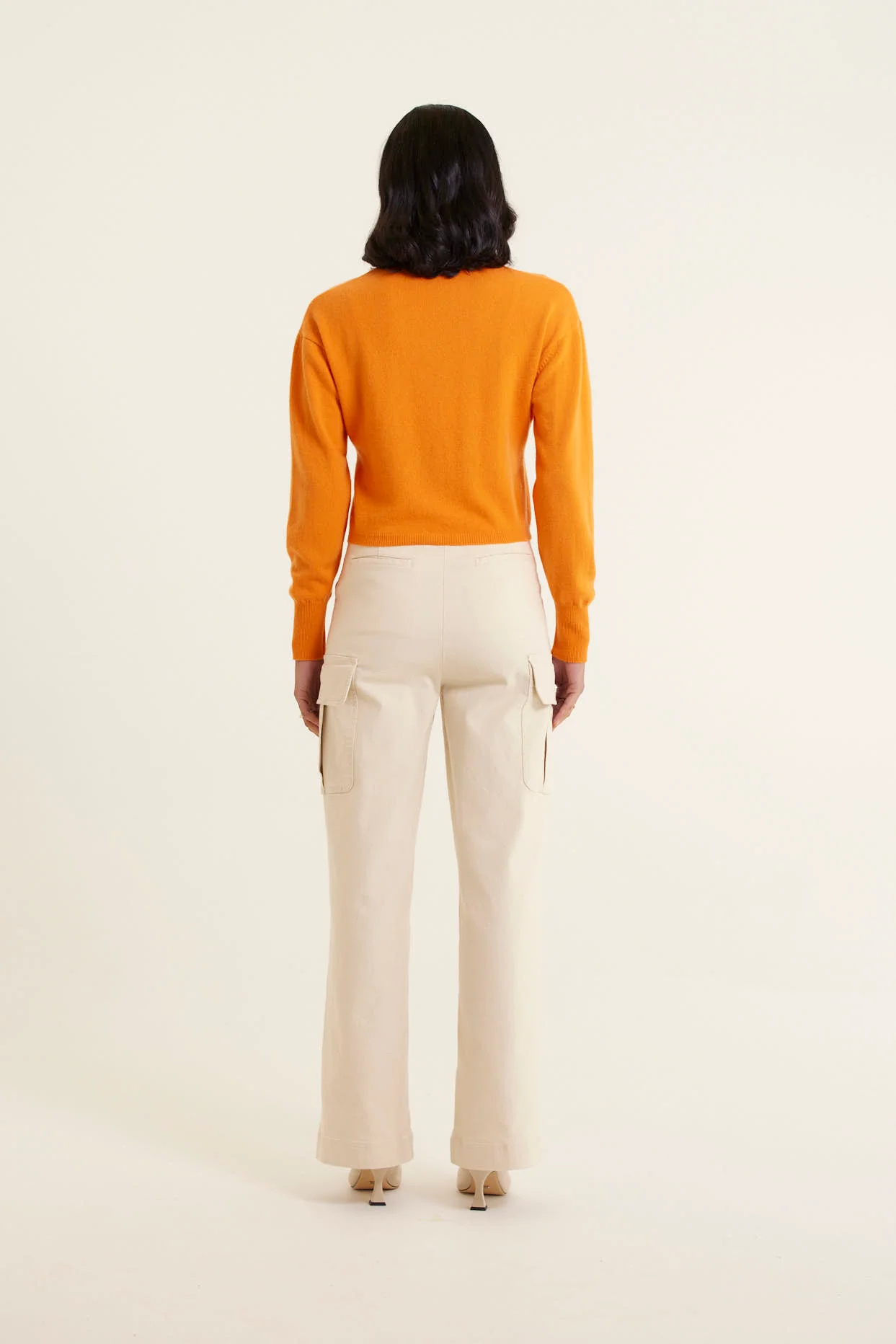 Sophia Cashmere Cardi In Marigold - Image 4