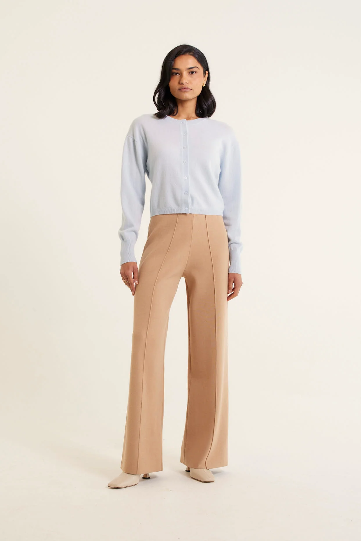 Sophia Cashmere Cardi In Pale Blue - Image 2