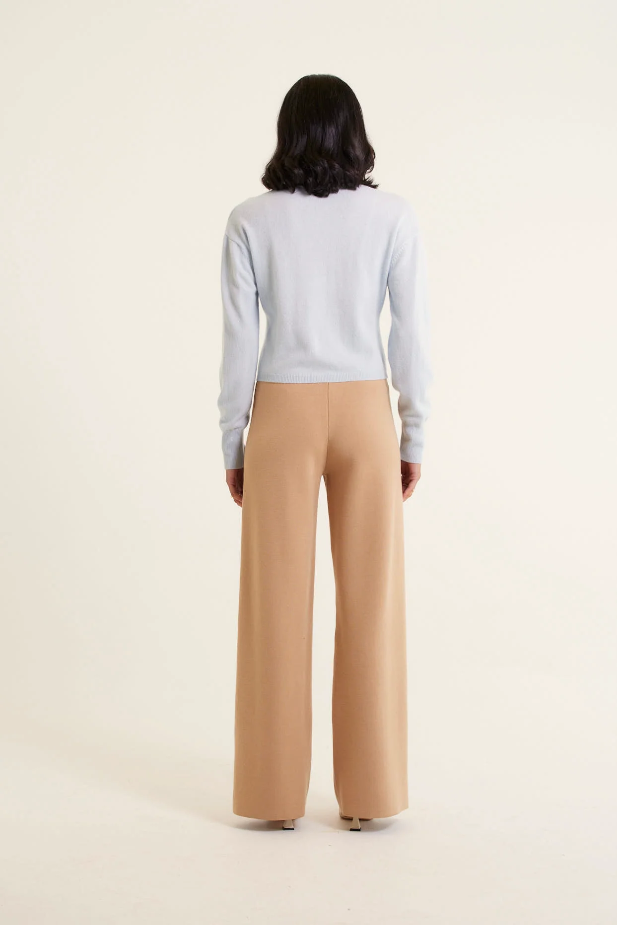 Sophia Cashmere Cardi In Pale Blue - Image 3