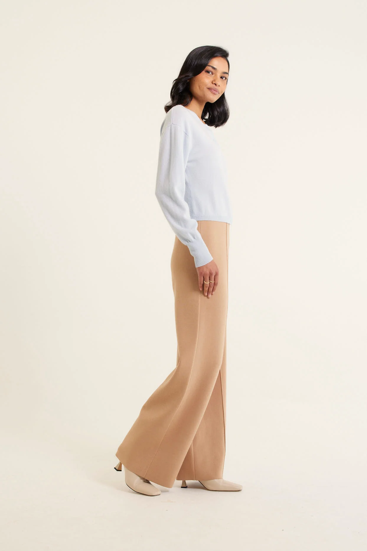 Sophia Cashmere Cardi In Pale Blue - Image 5