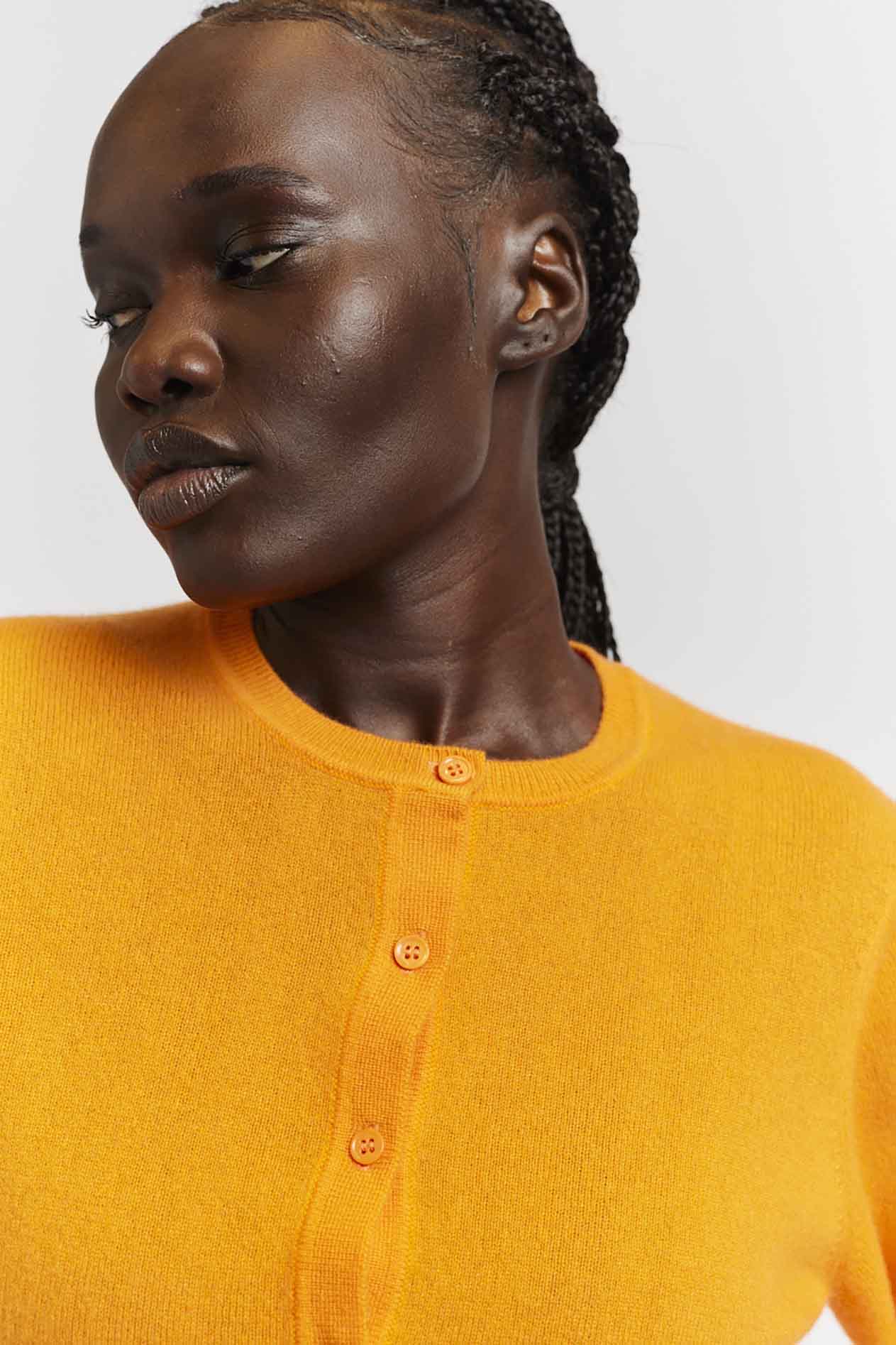 Sophia Cashmere Cardi in Sunset - Image 5