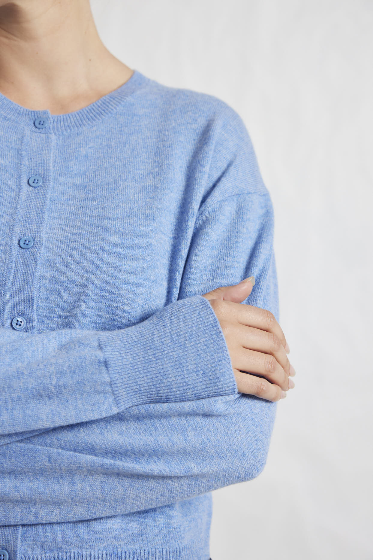Sydney Cardi in Dusty Denim - Image 4