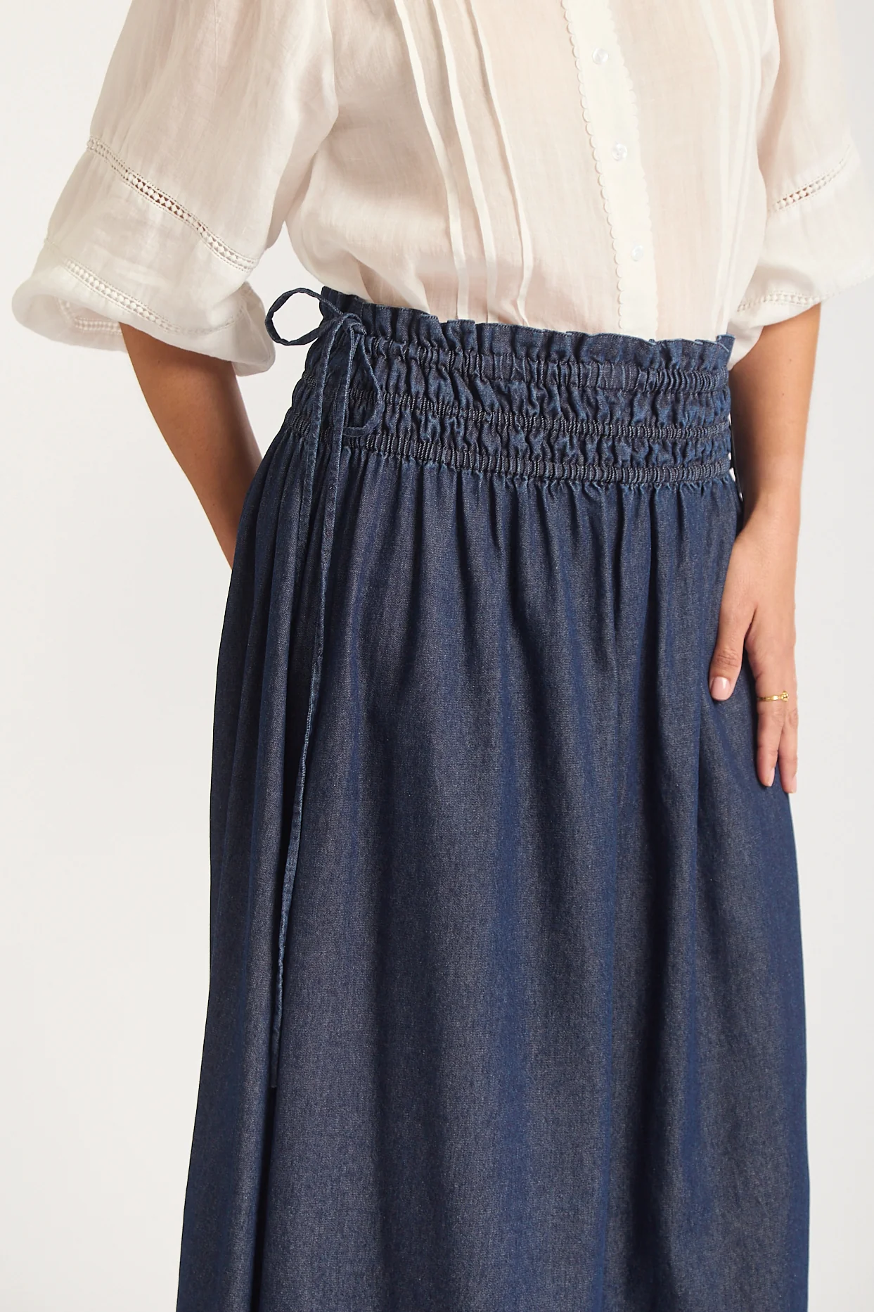 Sylvie Skirt In Indigo Denim - Image 3