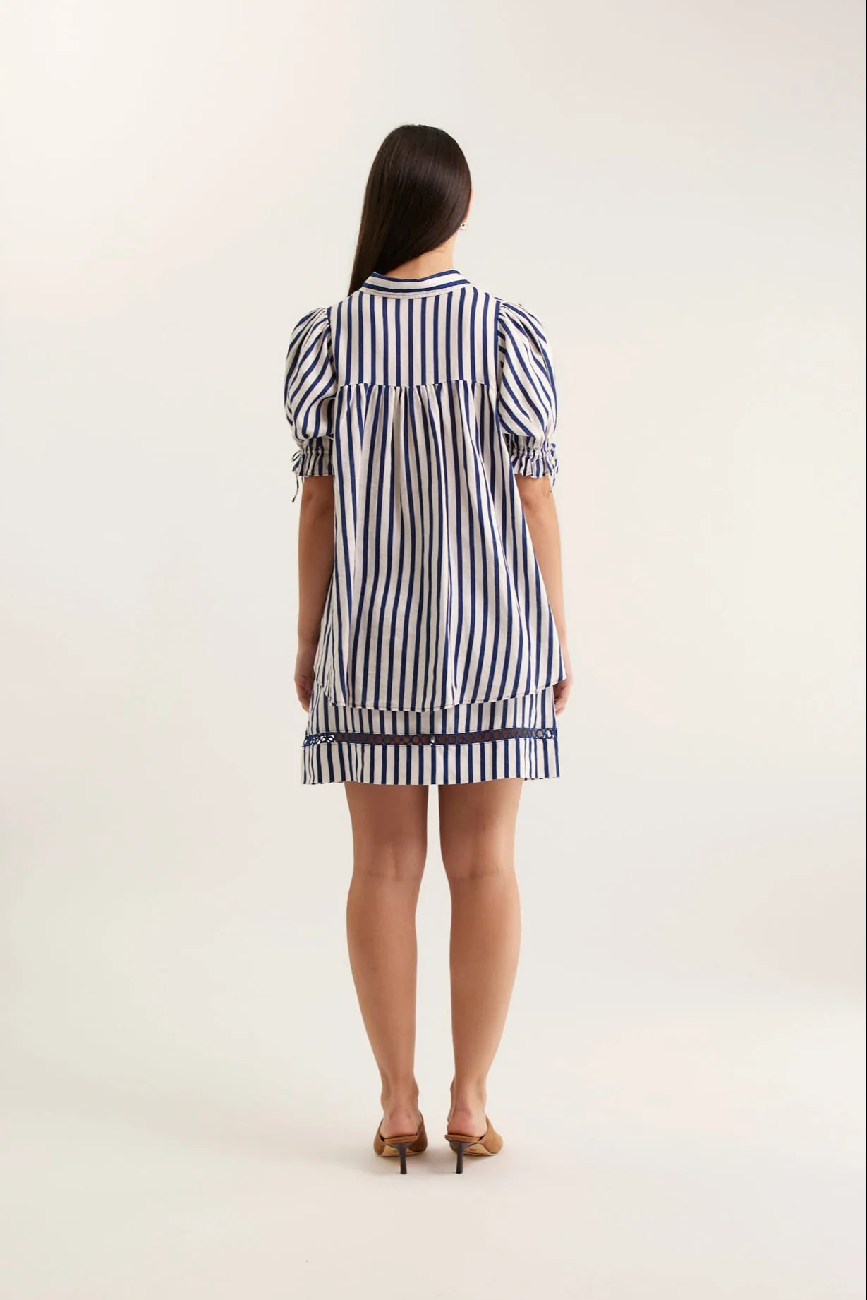 Tessa Breton Shirt  In Navy/White - Image 4
