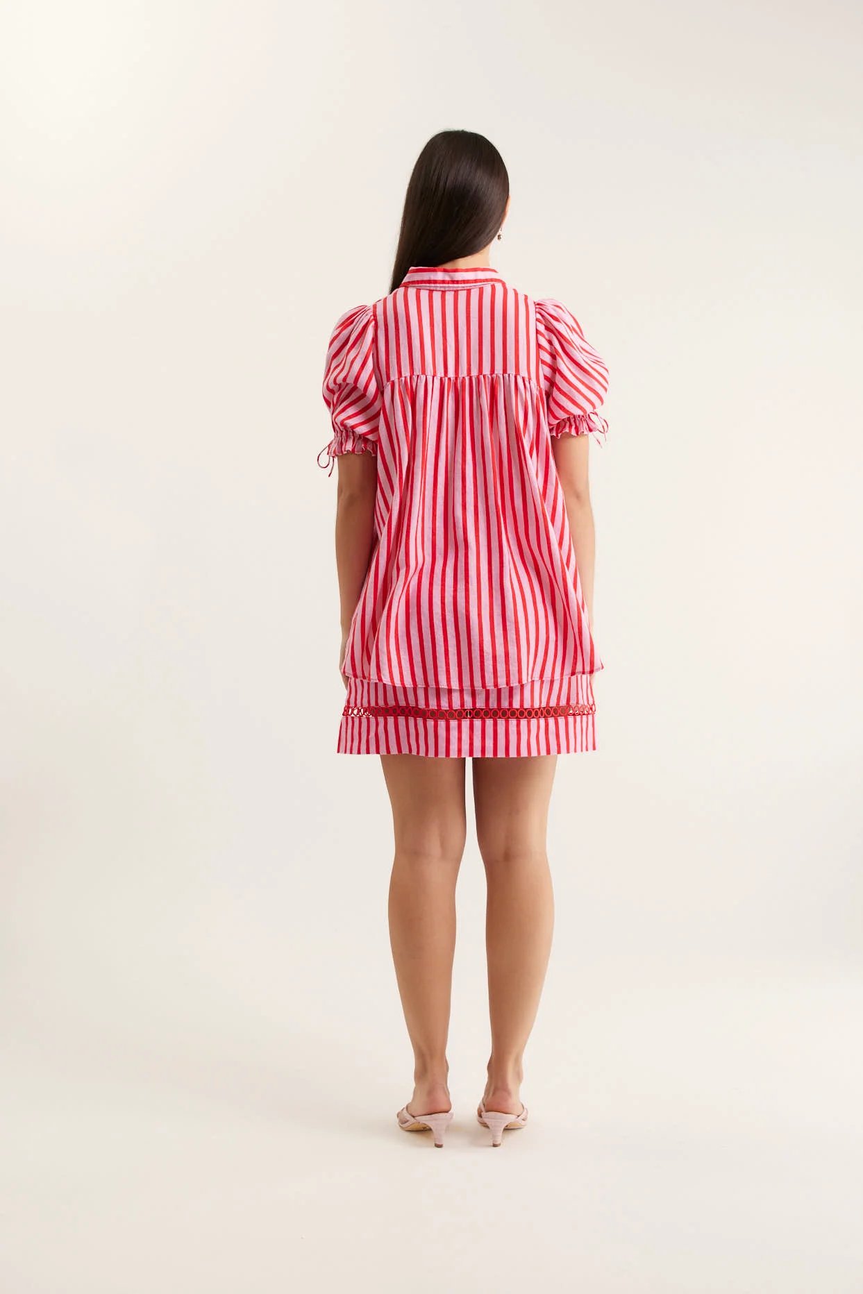 Tessa Breton Shirt  In Pink/Red - Image 4