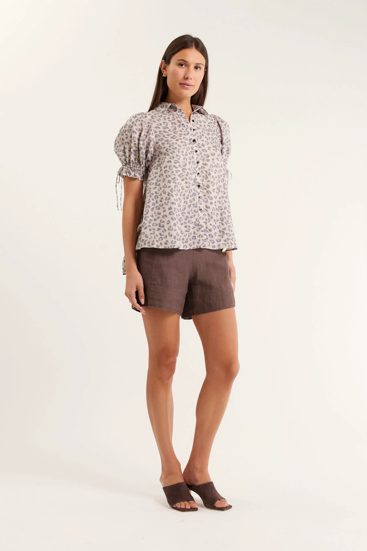 Tessa Linen Shirt  In Animal - Image 2