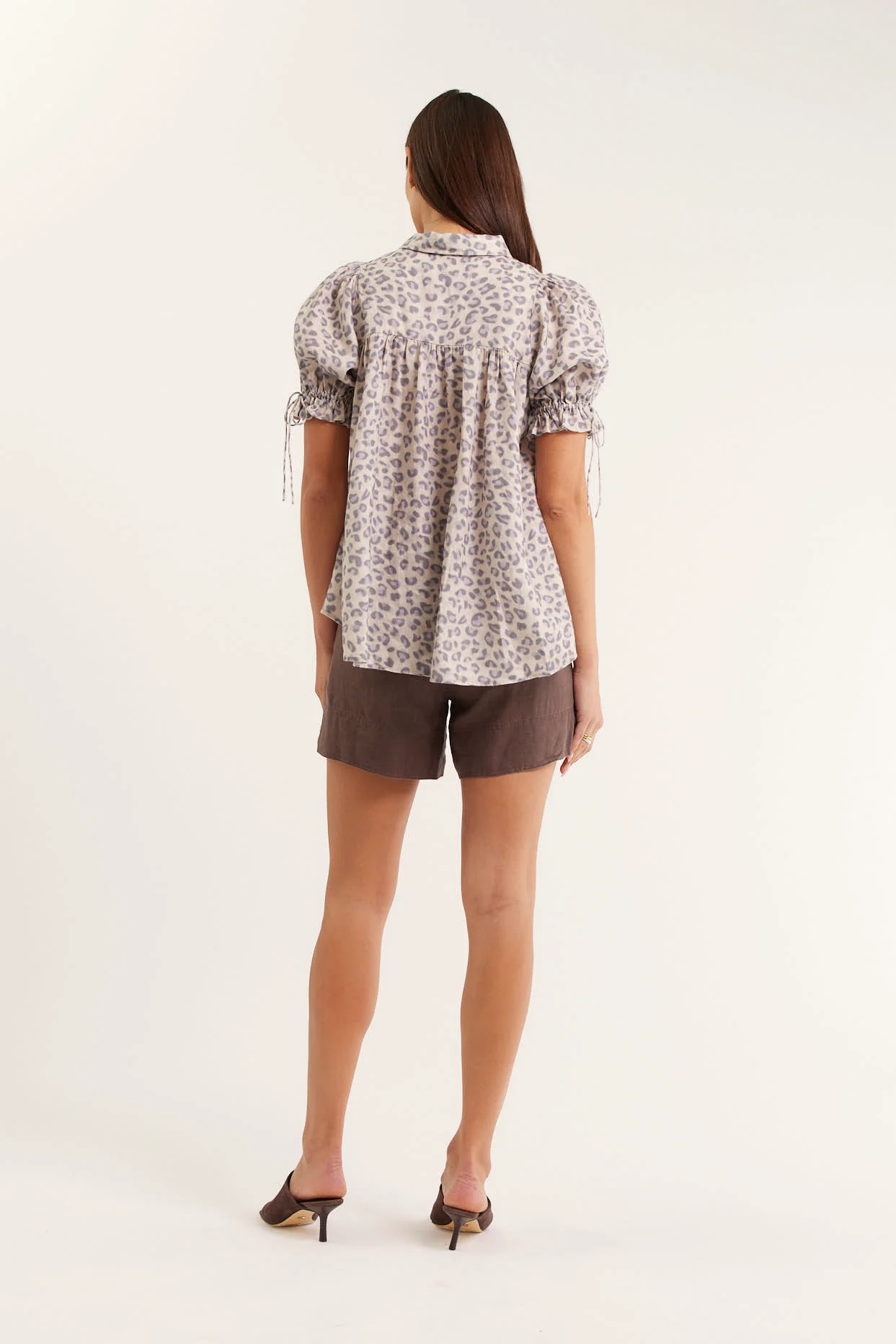 Tessa Linen Shirt  In Animal - Image 3